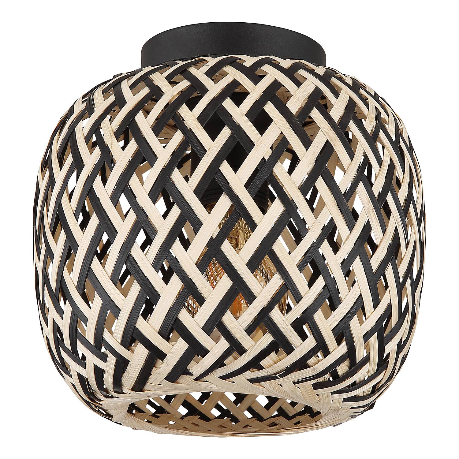 1-Flame Ceiling Lamp Colly Bamboo Solid Iron