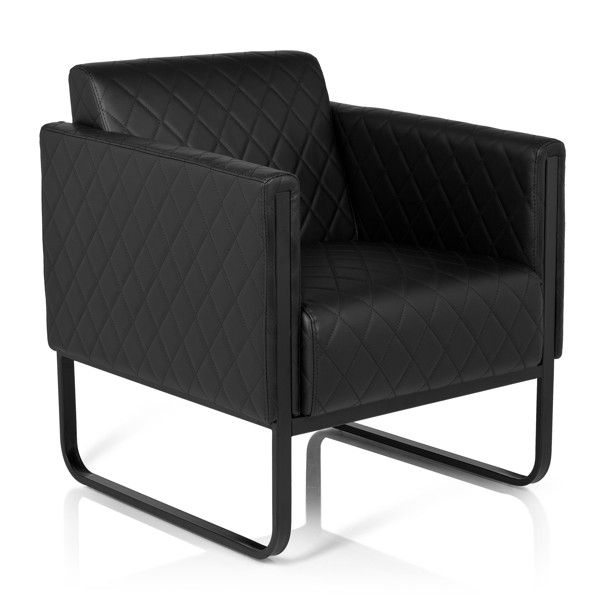 ARUBA Upholstered armchair Artificial leather Black