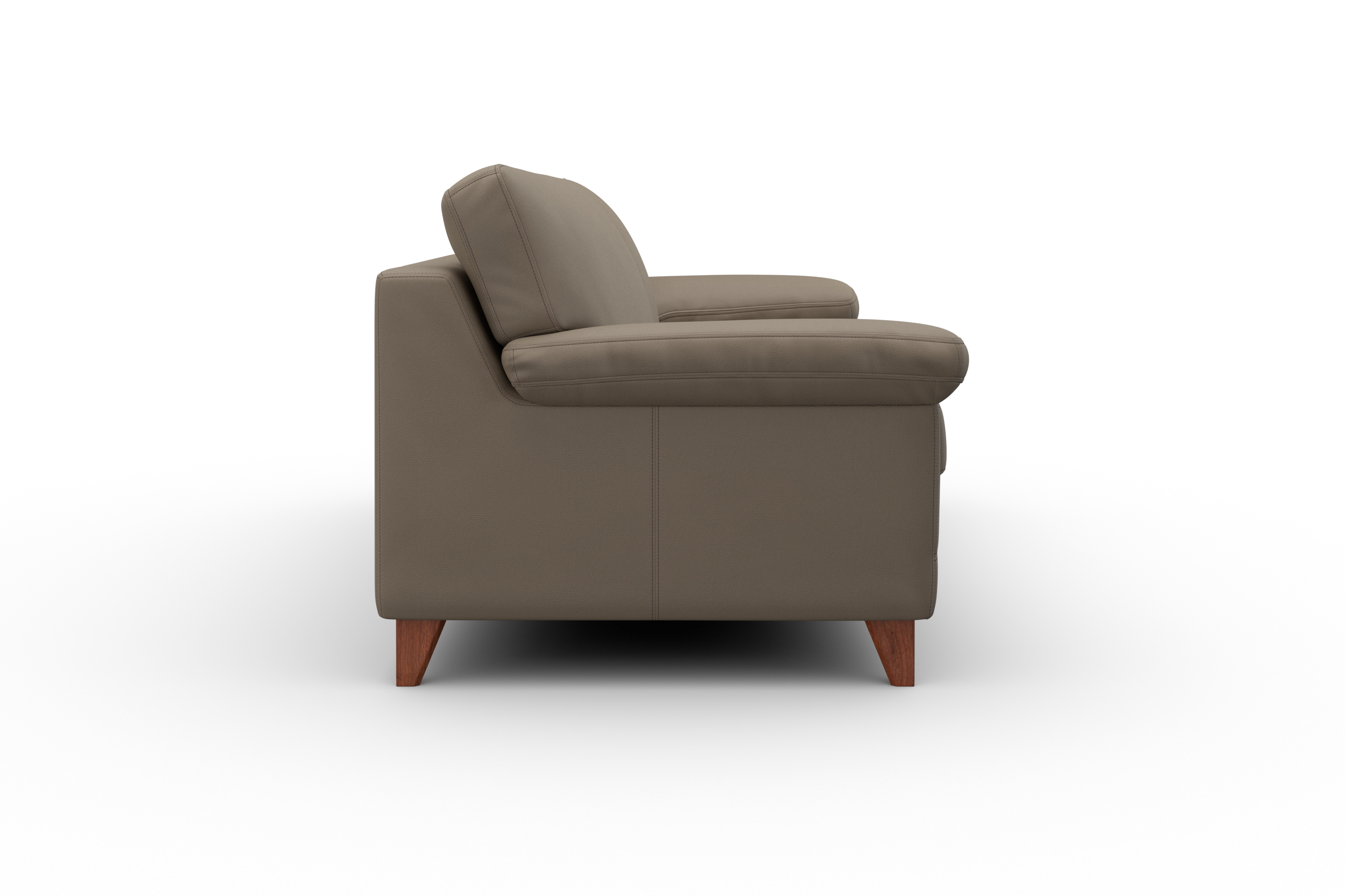 Diego Sofa 3-Sitzer Leder Grau