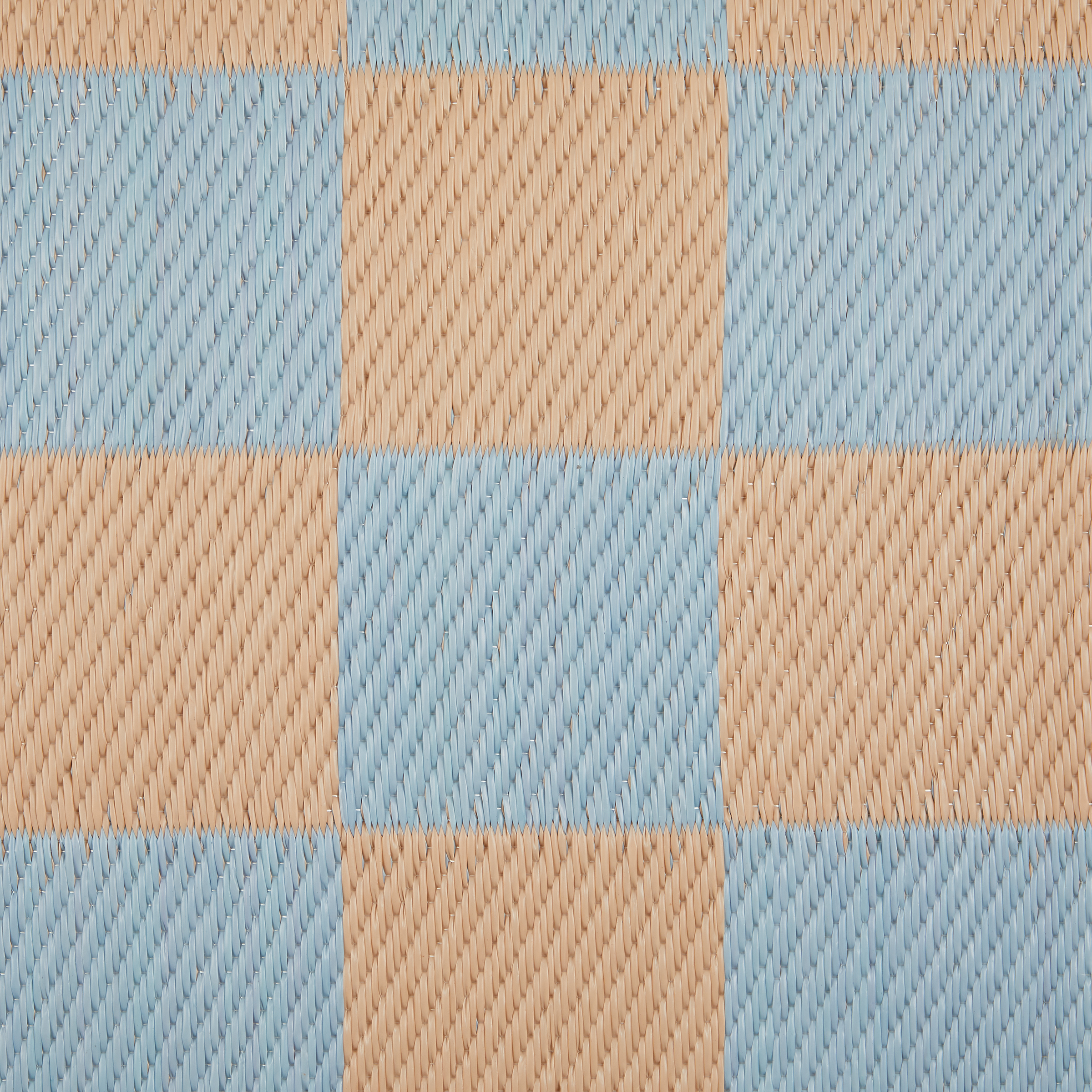 Teppich COLOUR CLASH Karo Polypropylen Blau Beige 118x180cm