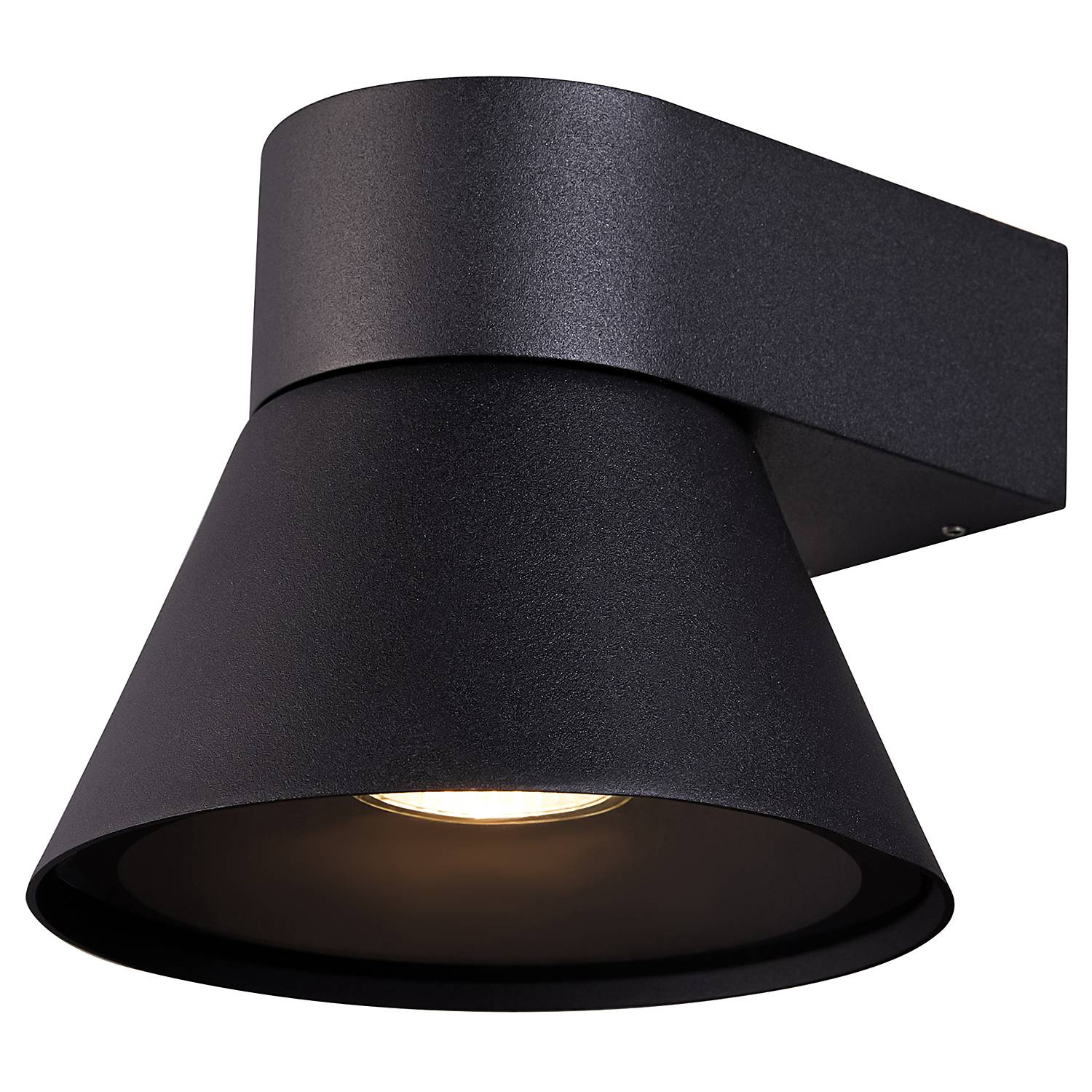 1-Flammig Wandleuchte Kyklop Cone Aluminium Schwarz