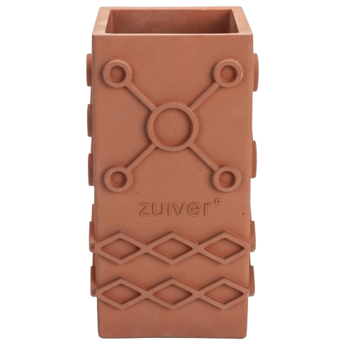 Graphic Vase Beton Braun