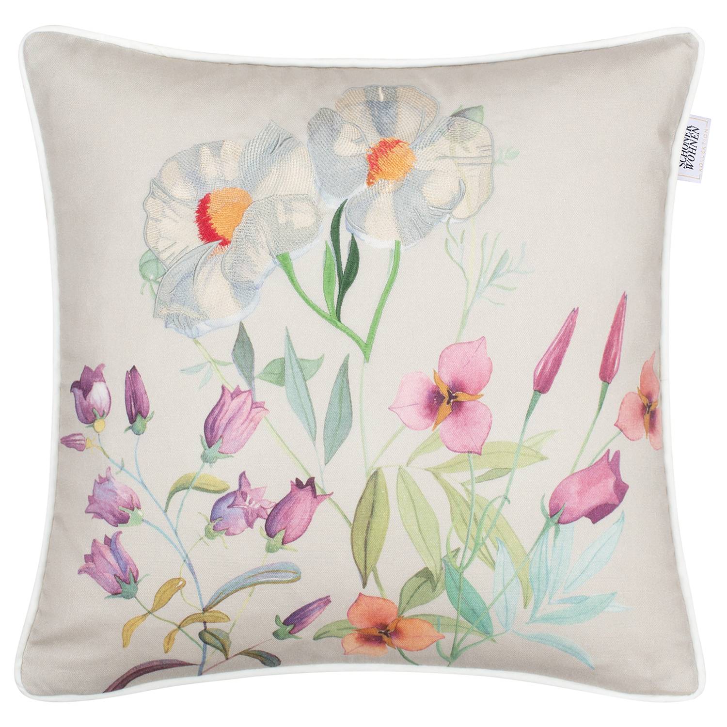 Kissenbezug Fiori I Baumwolle Beige
