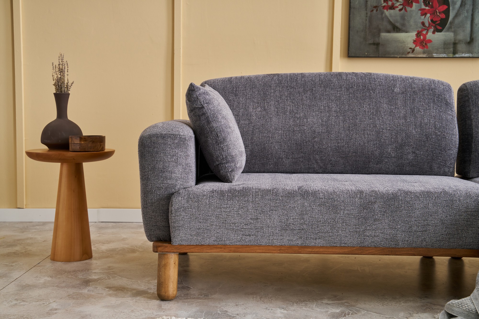 Rens Sofa 4-Sitzer Grau