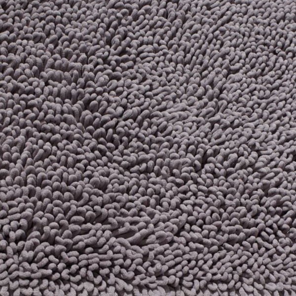 Mikrofaser Chenille Badteppich Grau