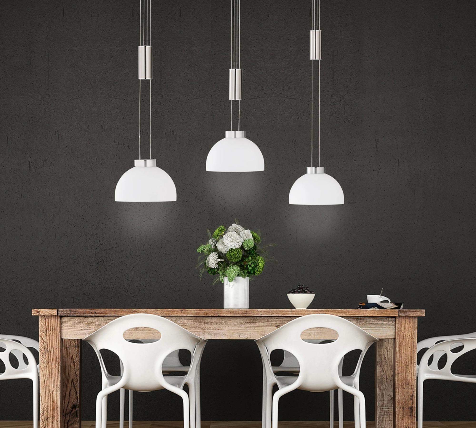 LED pendant lamp 2-flame Silver