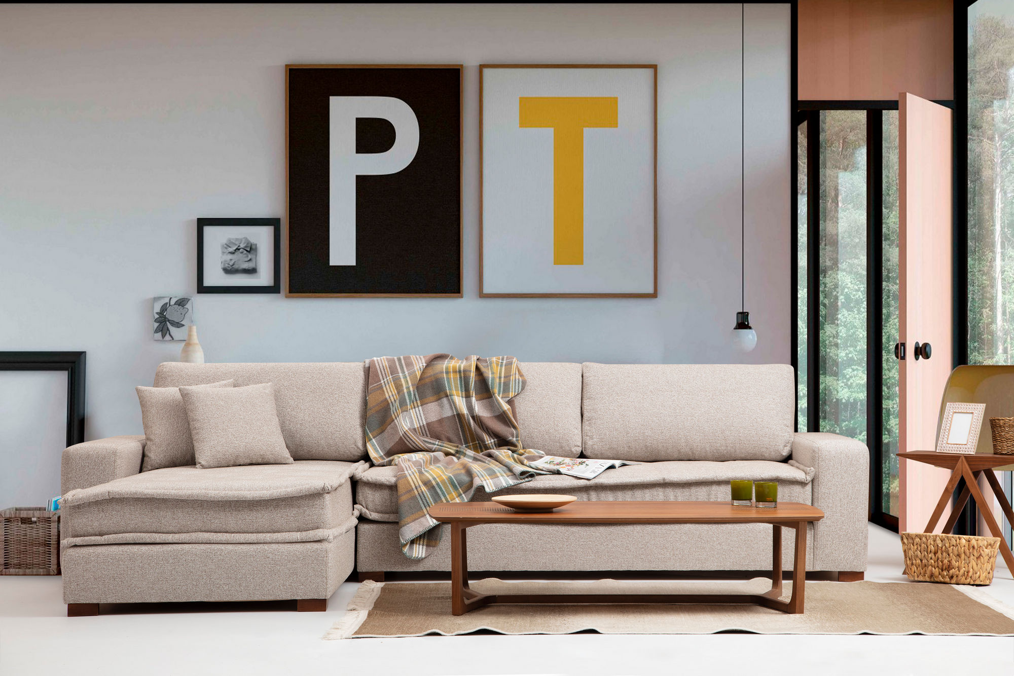 Lena Corner Sofa Cream