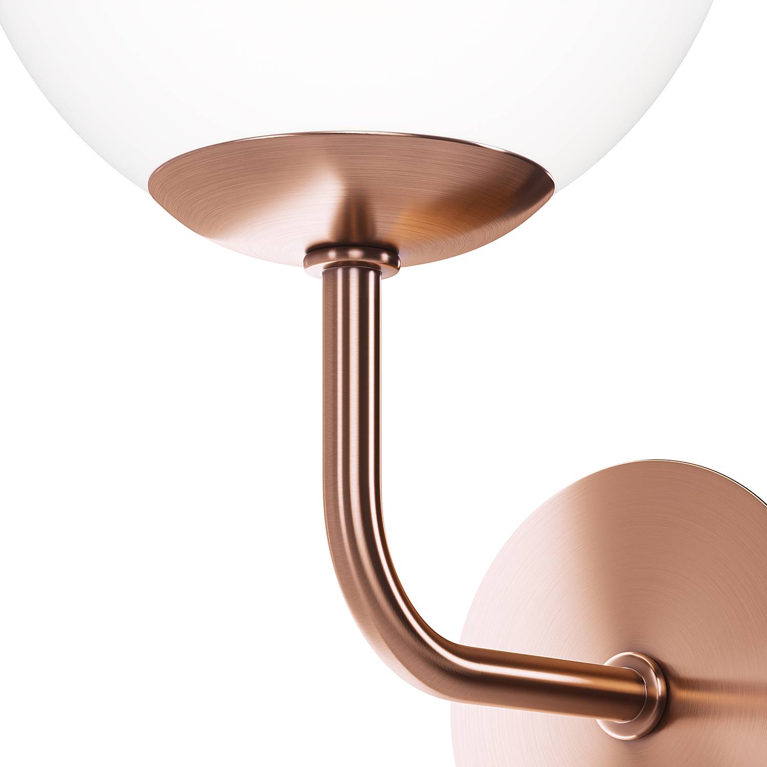 Wall lamp Erich TypeB 1-Light Frosted glass Mixed metal