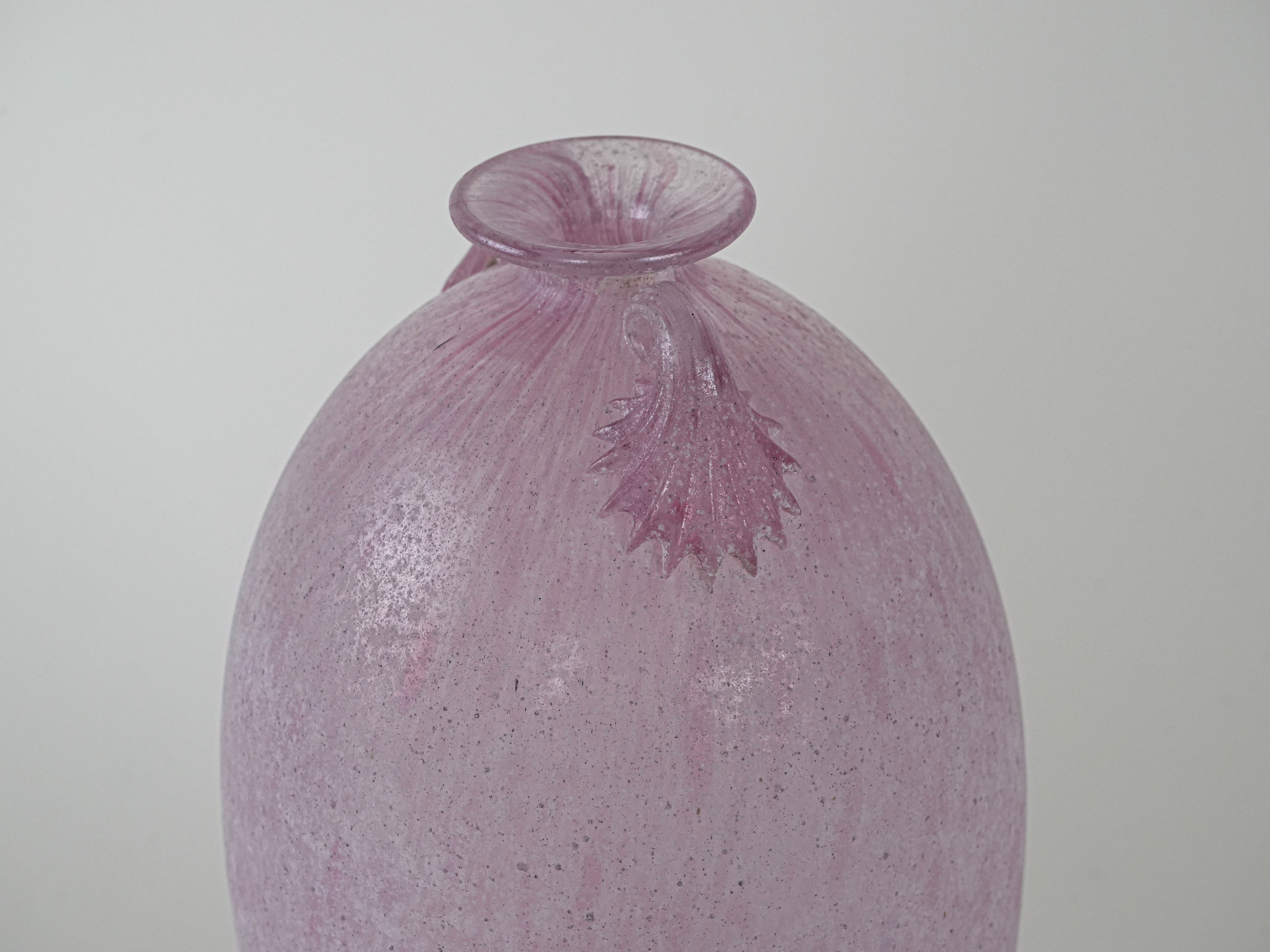 Glass vase Murano glass Purple 1970s