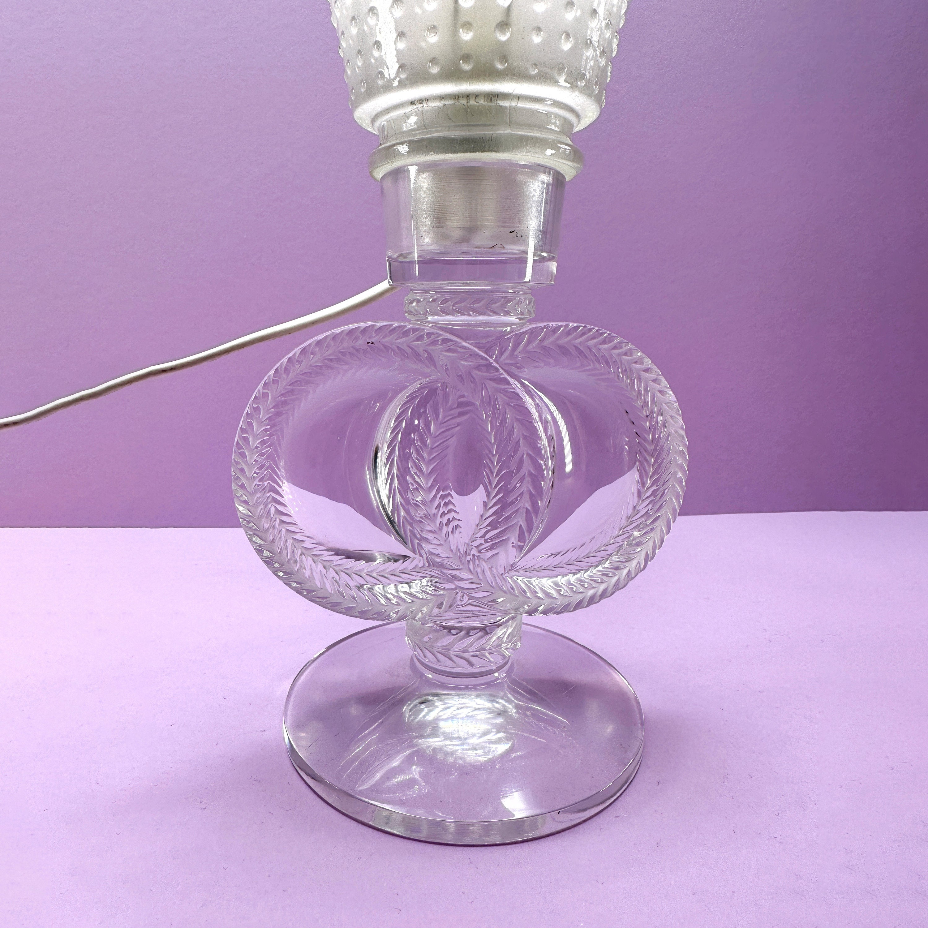 Vintage Swirl Tischlampe Muranoglas 1960er Jahre