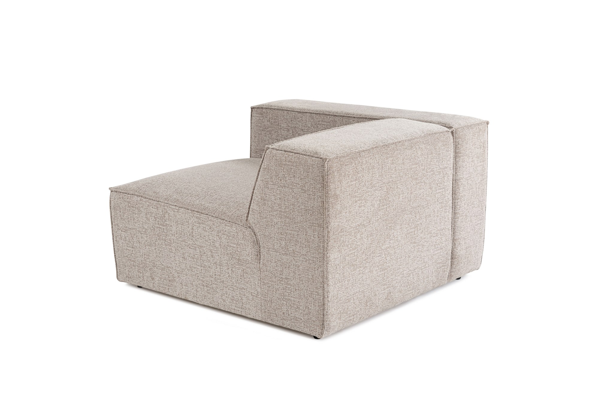 Modulsofa Links 1-Sitzer Leinen Mokka