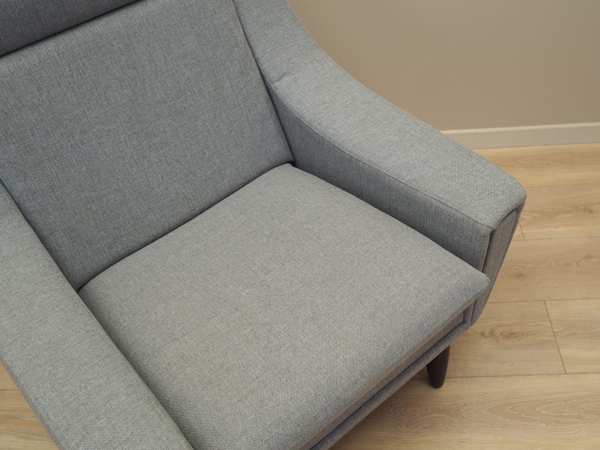 Sessel Textil Holz Grau 1970er Jahre