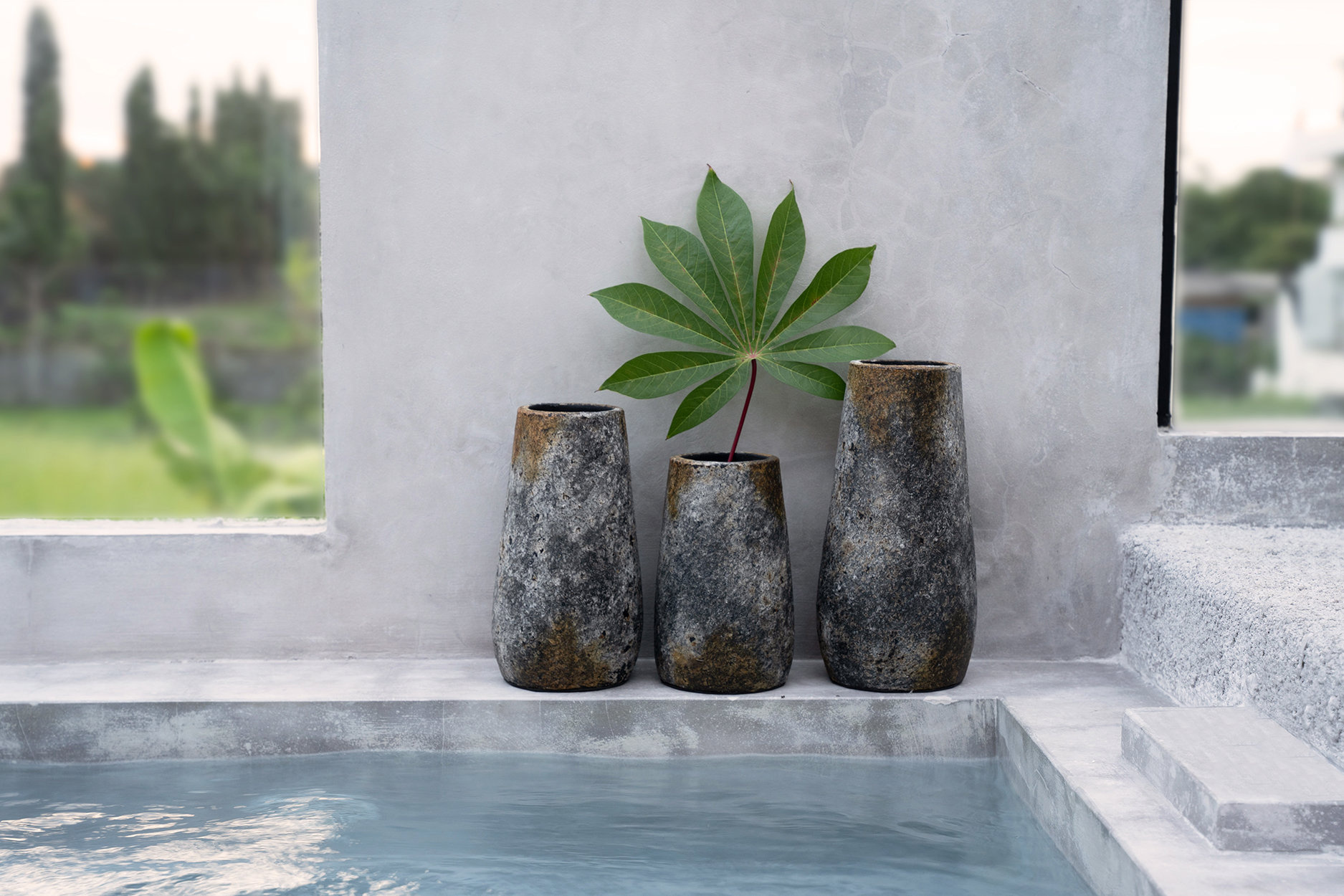 Spooky Vase Keramik Grau