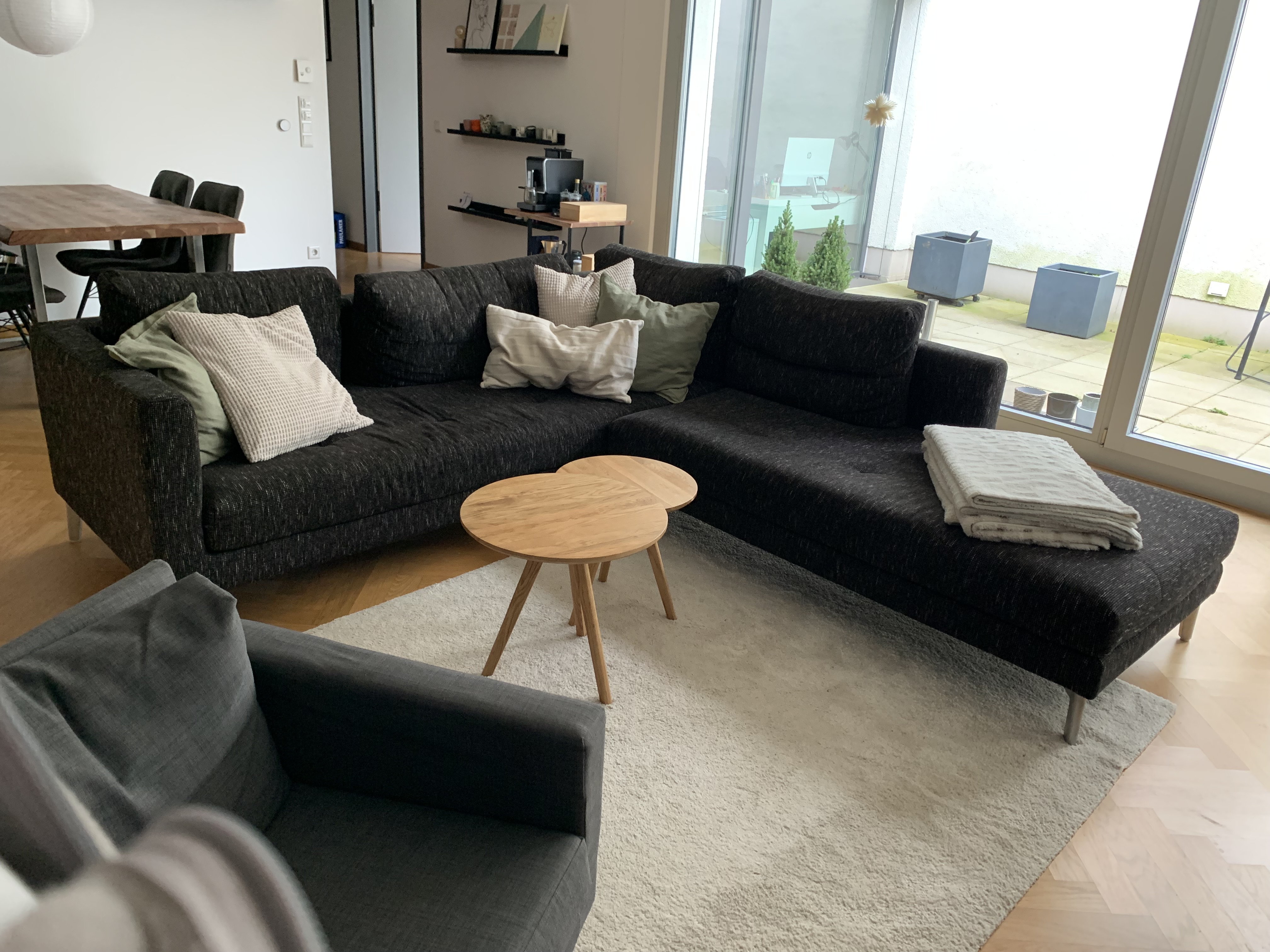 Ecksofa Grau