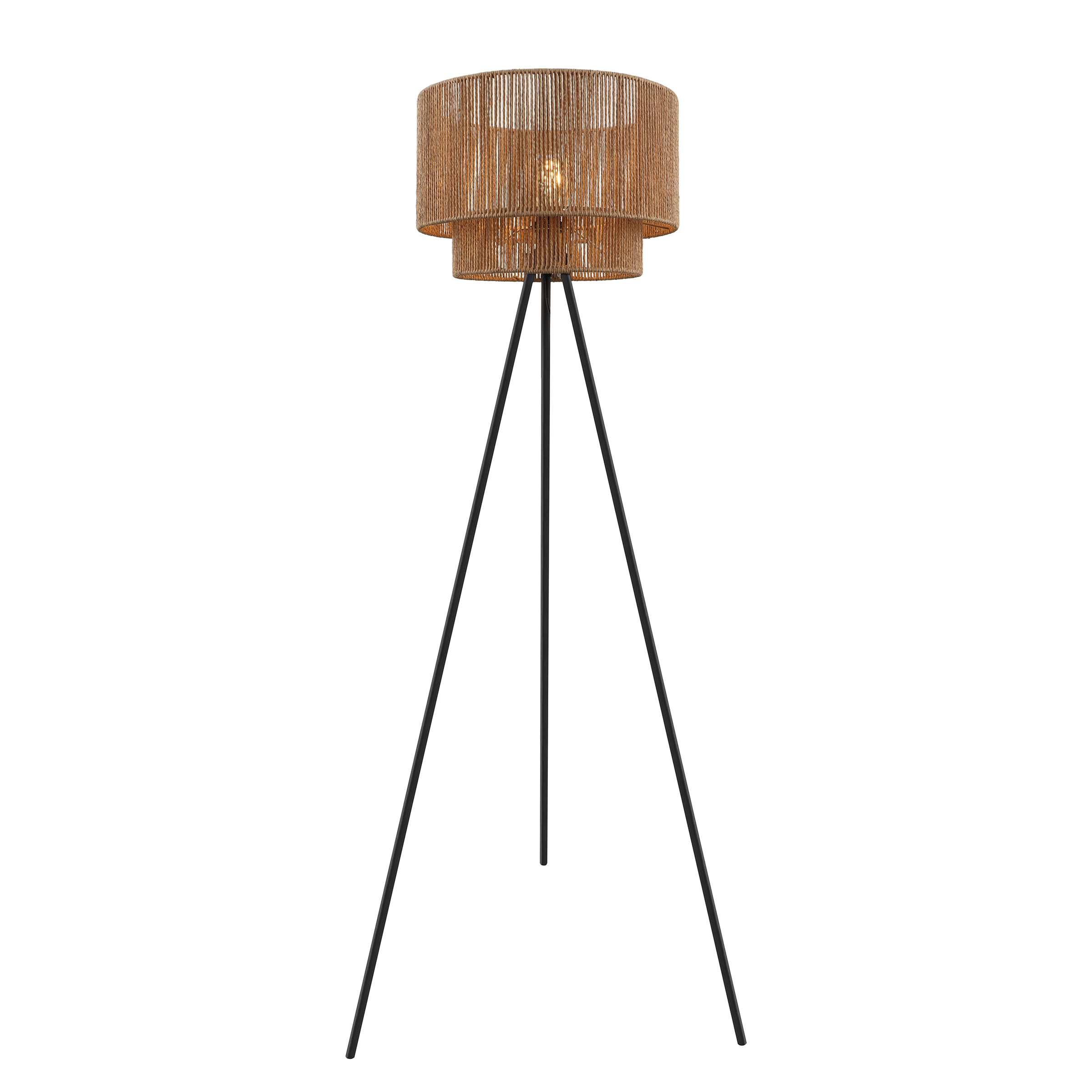 Torbet Stehleuchte Gusseisen Papier Schwarz