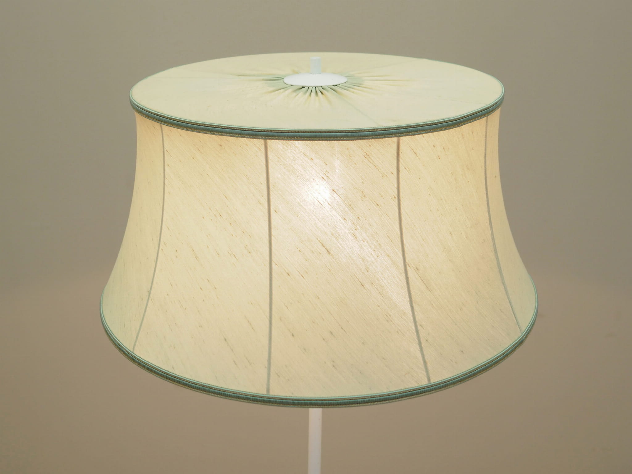 Vintage floor lamp Metal Fabric Green 1970s