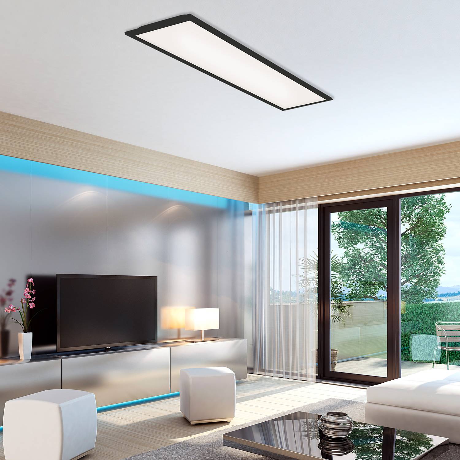 LED Ceiling Light Piatto 1-Light Polycarbonate Iron
