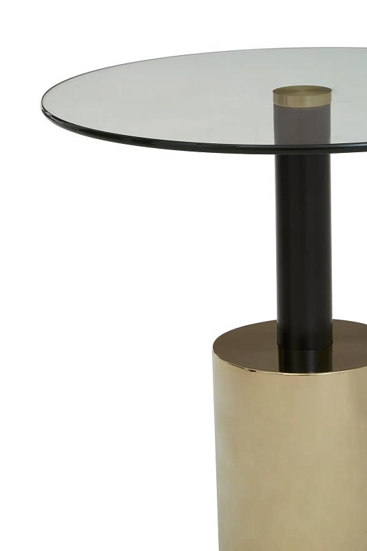 Oria Beistelltisch mit warm-metallicfarbenem Gestell
