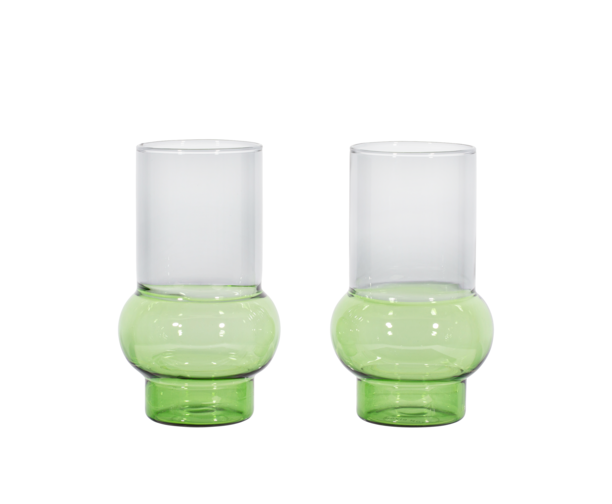 Bump Tall Glas 2-er Set Grün