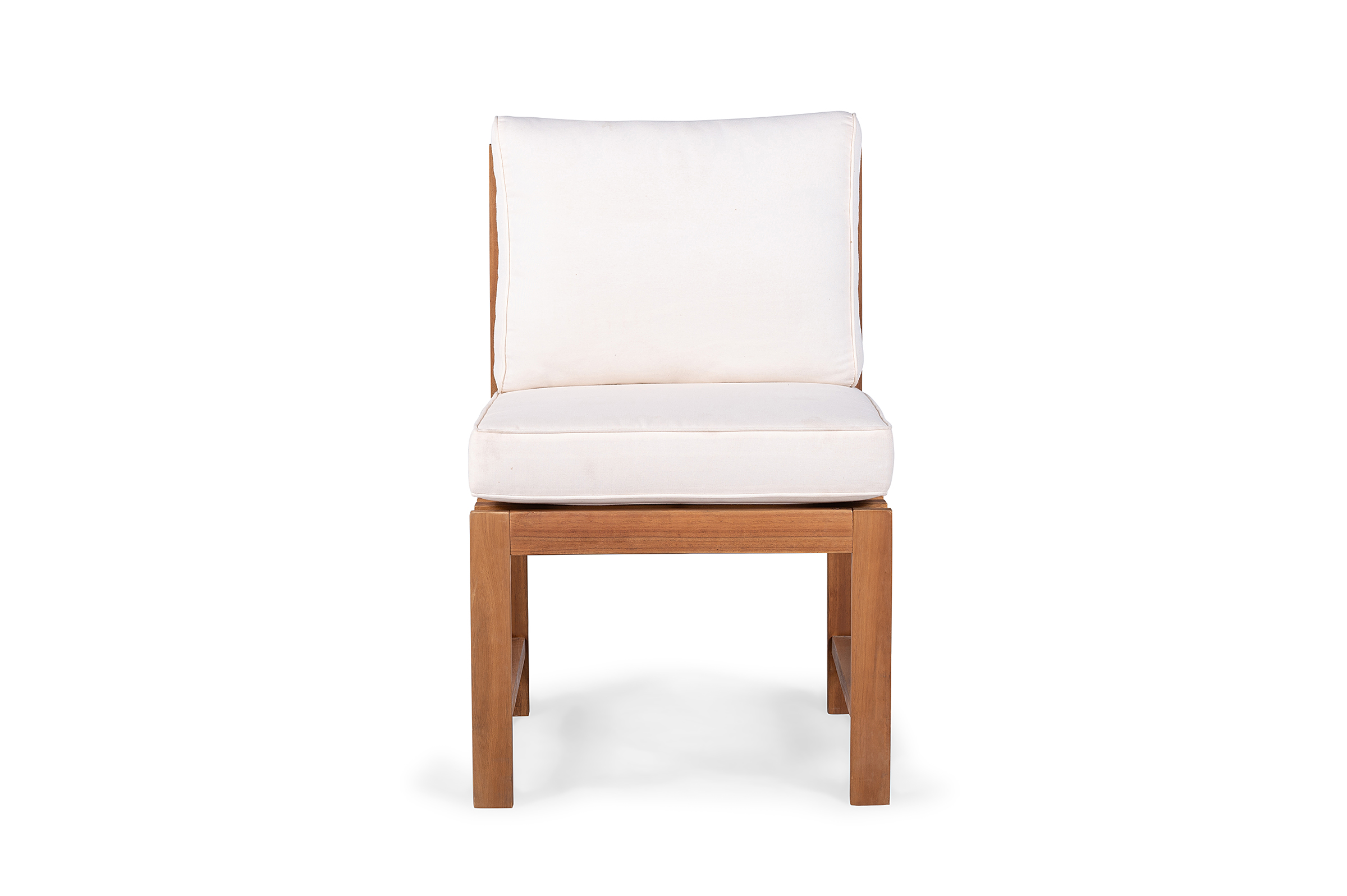 Dining Chair Bayton Acacia Solid Brown Beige