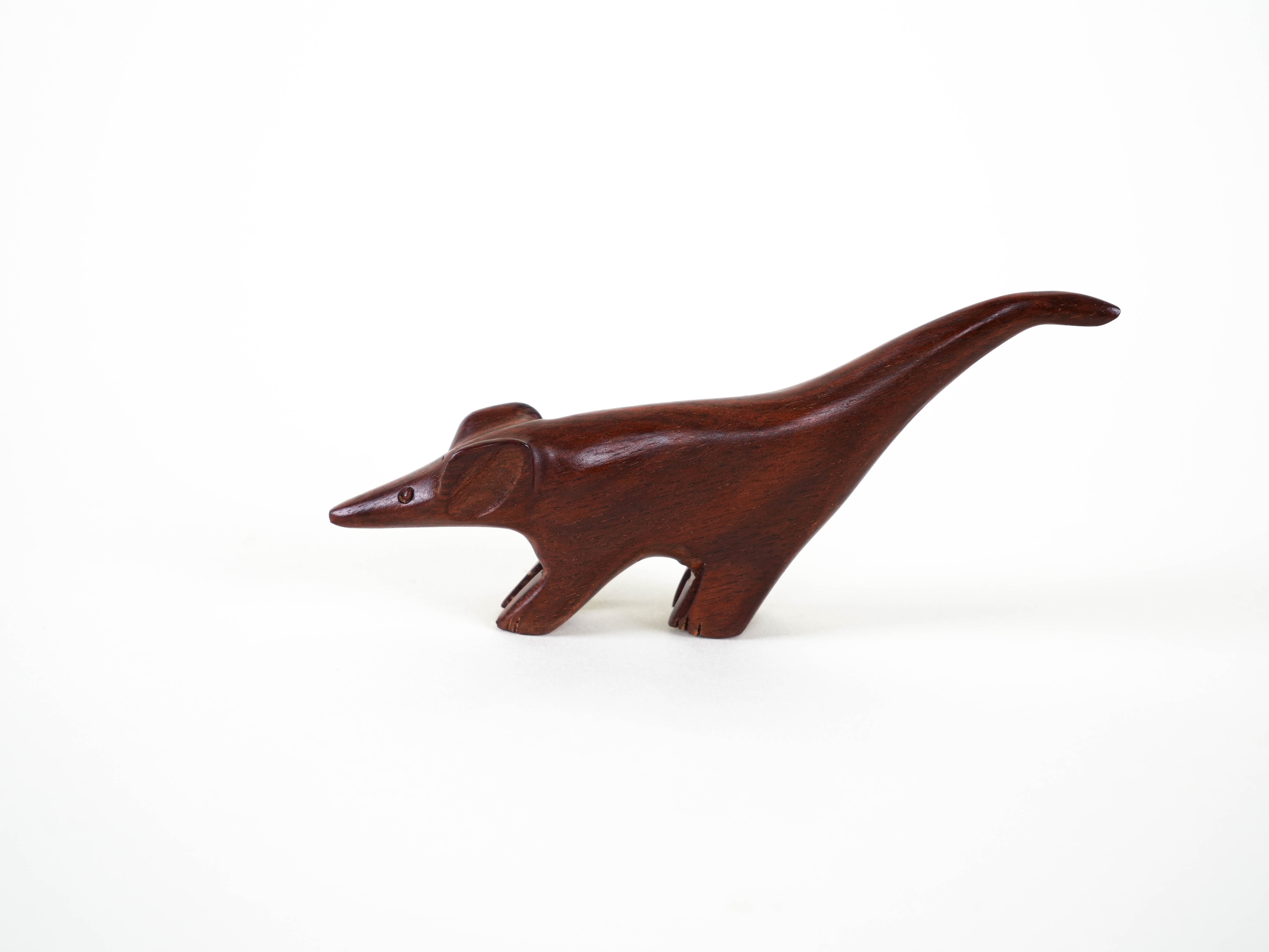 Animal figure teak wood 1970s