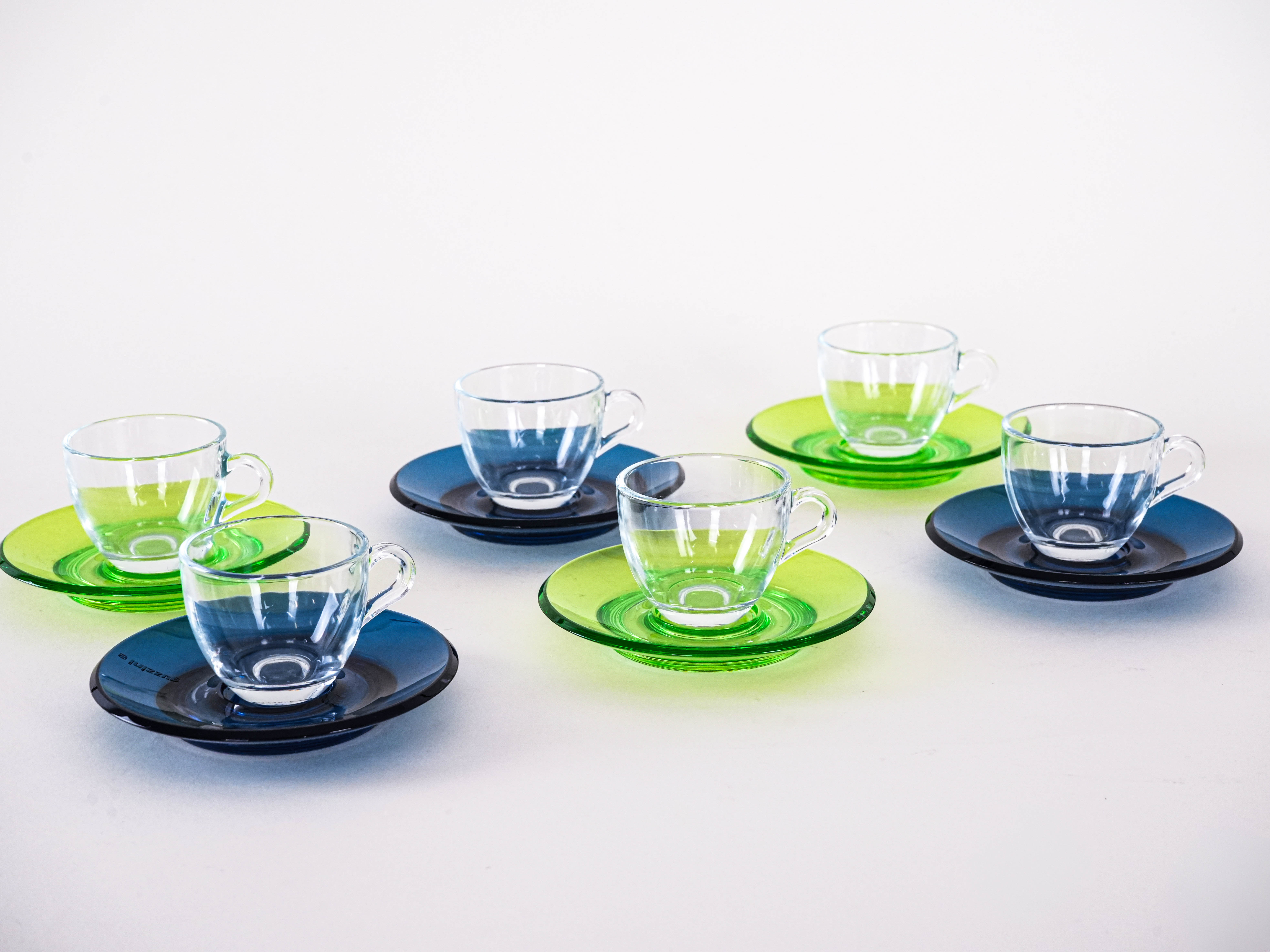 Glass Set Multicolored 1970s