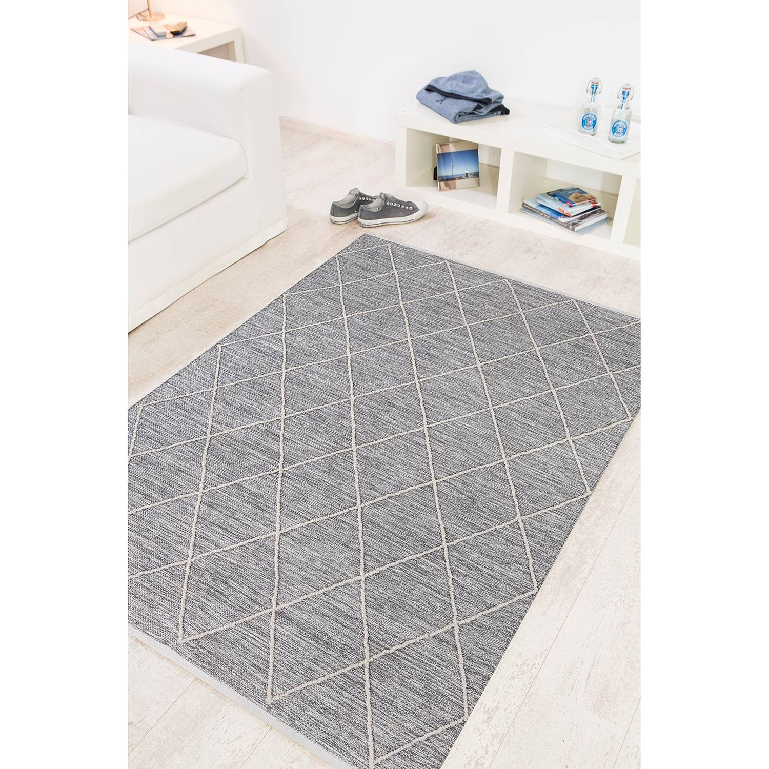 Teppich Pantin Baumwolle Grau