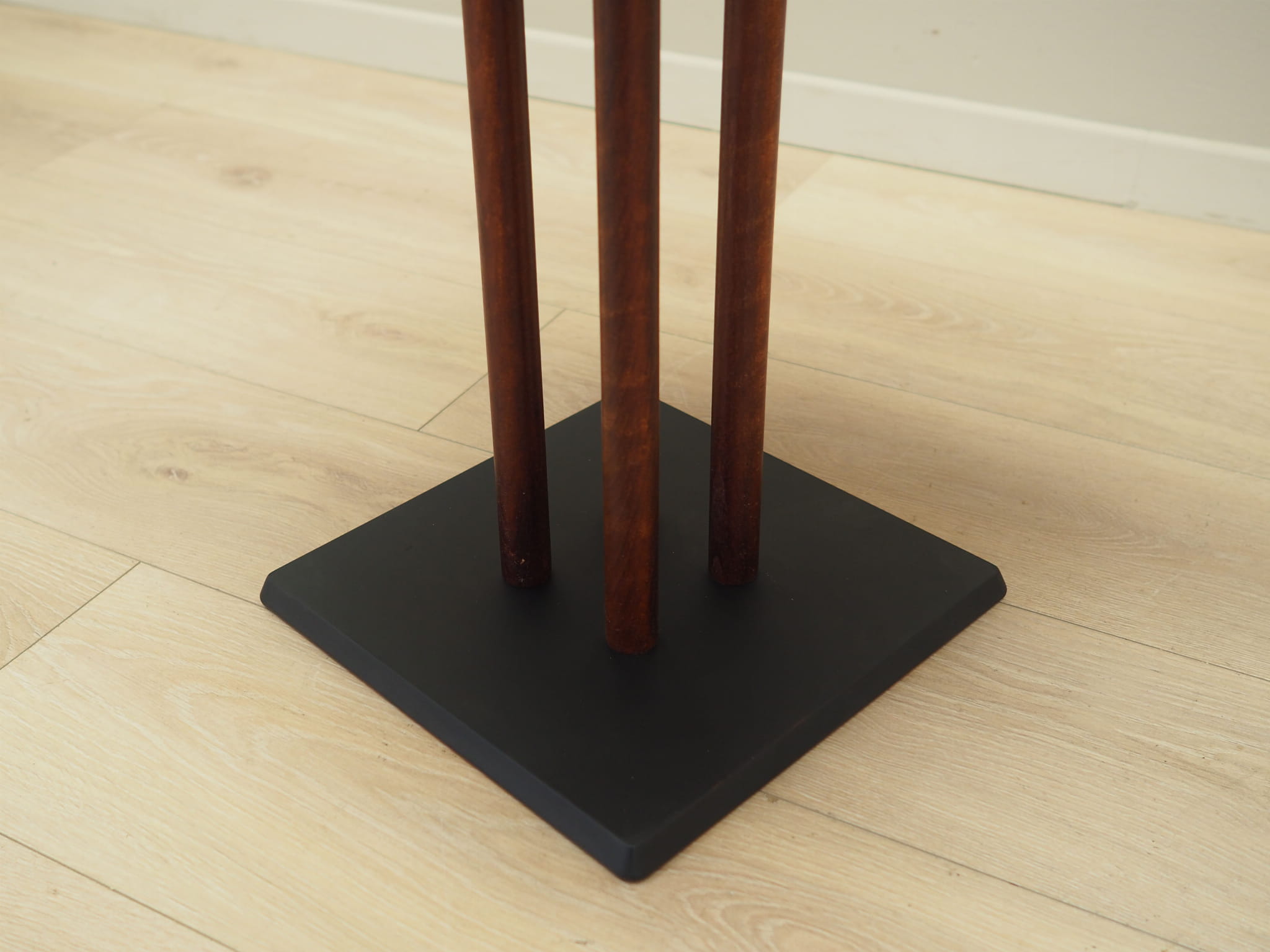 Vintage coffee table wood brown black 1980s