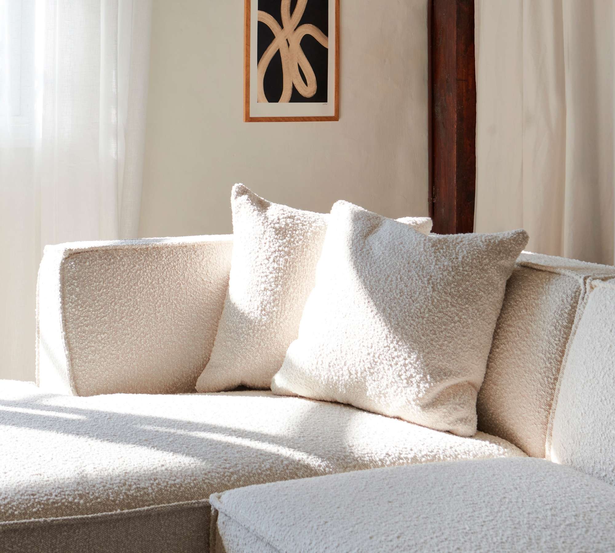 Dane Récamiere Links Bouclé Maya Creme