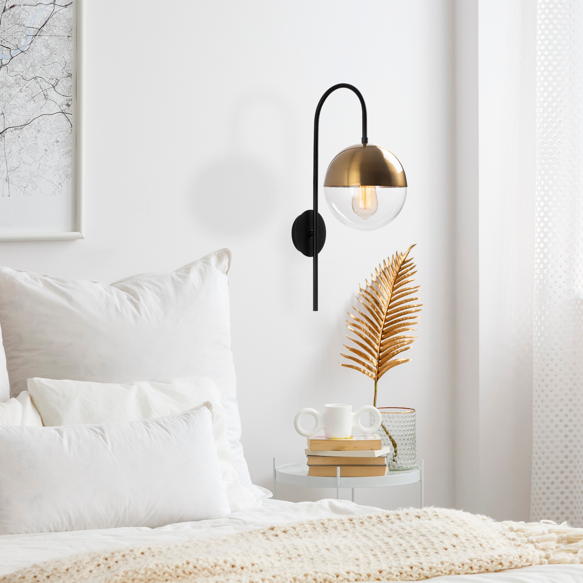 Wall lamp Black in Vintage Style