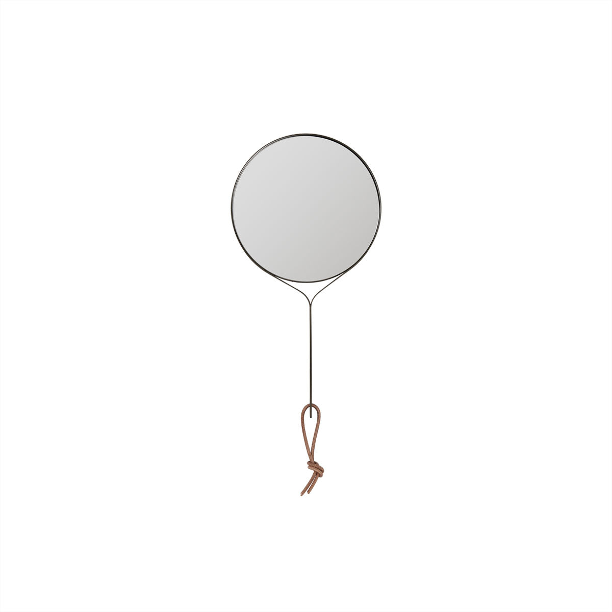 Mira Hand mirror Stainless steel Glass Brown