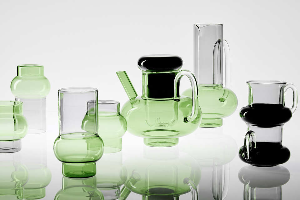 Bump Tall Glas 2-er Set Grün