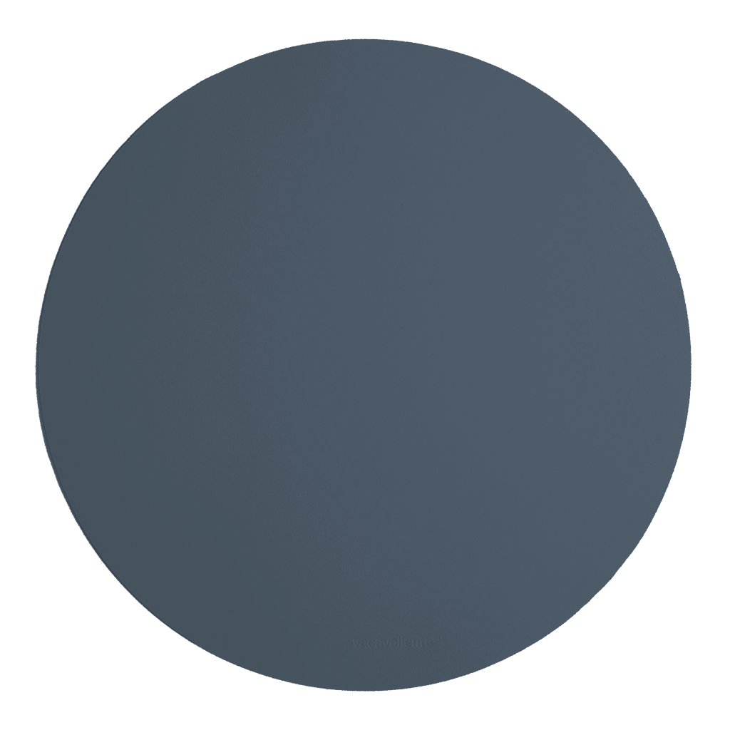 Tischet Rund 100% Recyceltes Leder Petrol