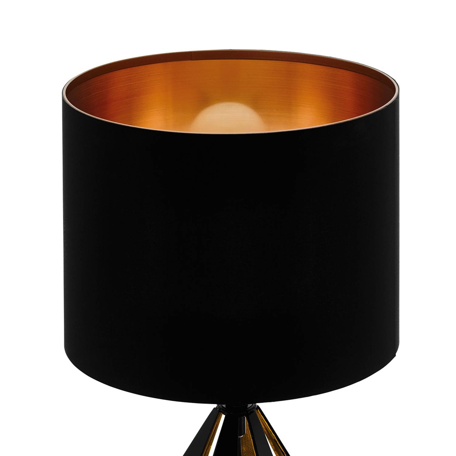 Tischleuchte Carlton II Schwarz Höhe: 51 cm