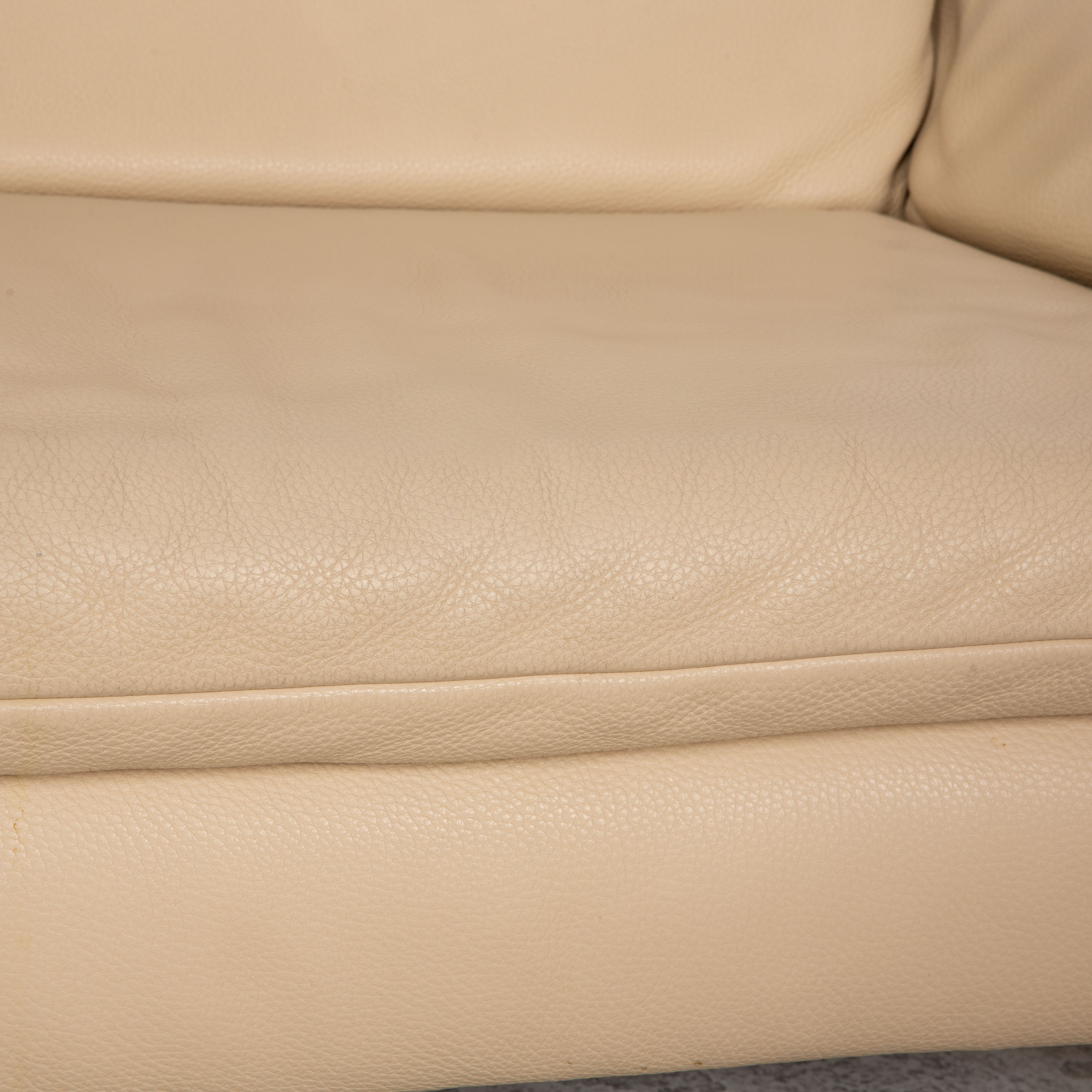Rossini Schlafsofa Leder Creme 