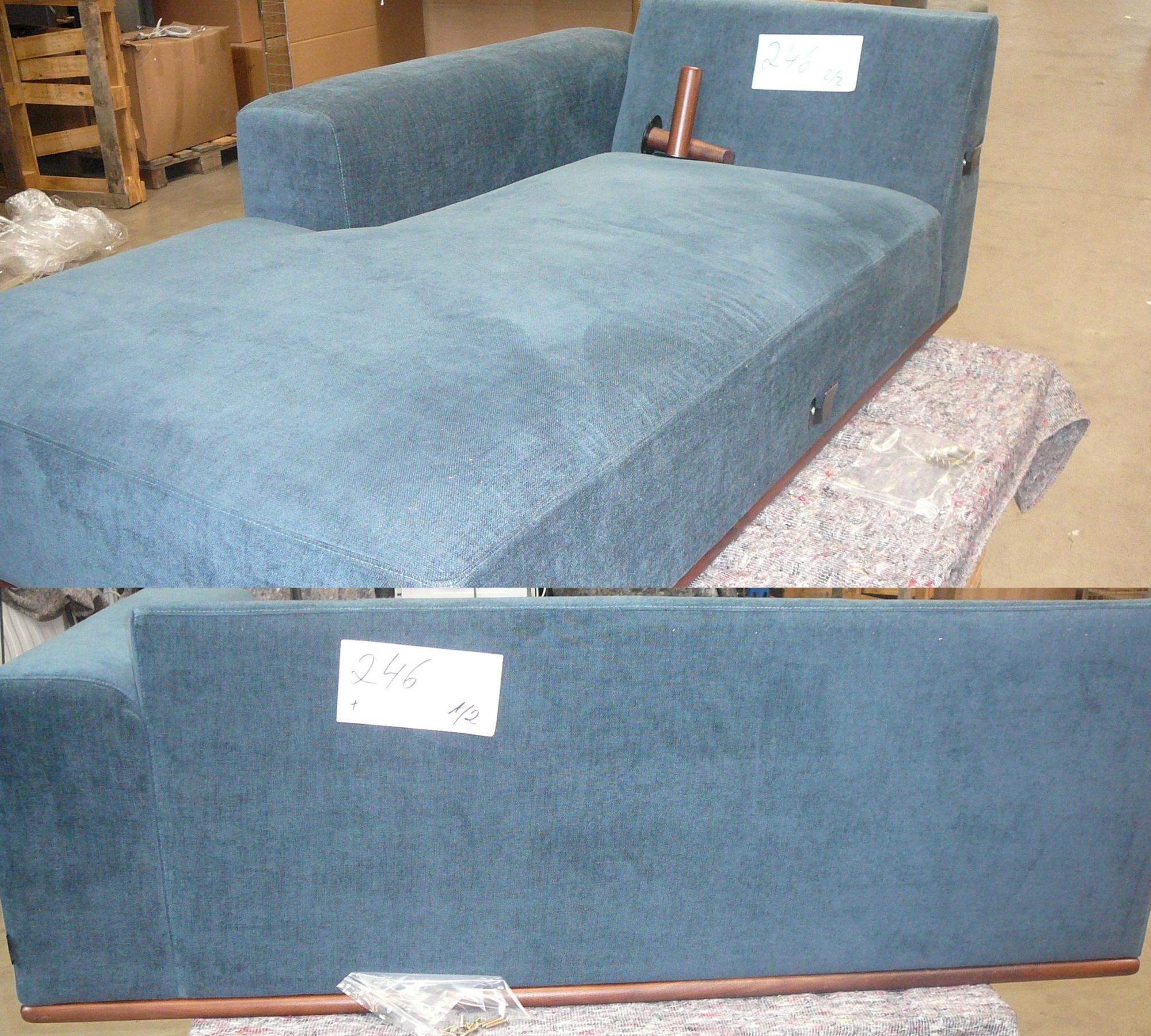 Vilmar Sofa mit Récamiere Links Blau