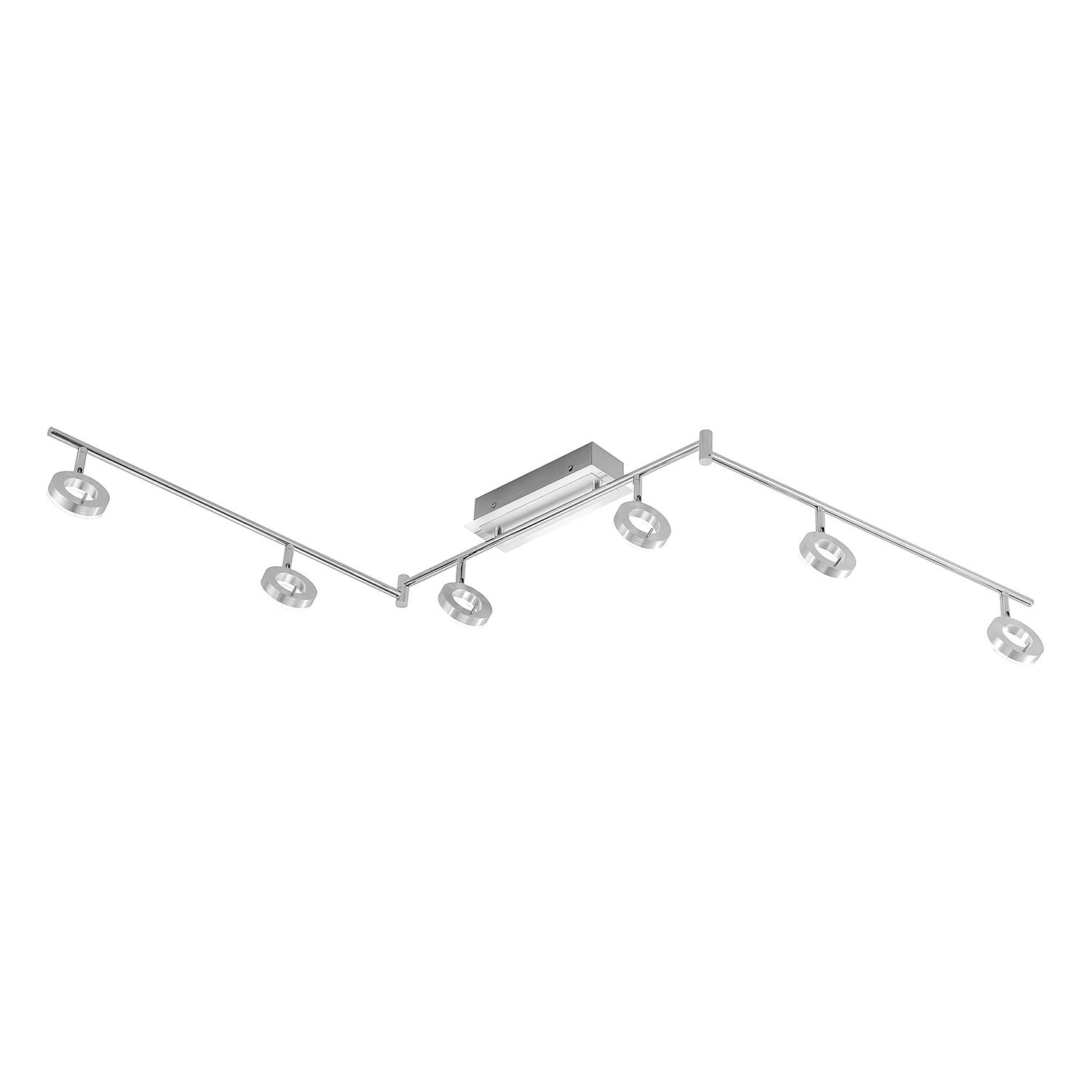 6-Flammig LED-Deckenleuchte Sileda V Eisen Aluminium