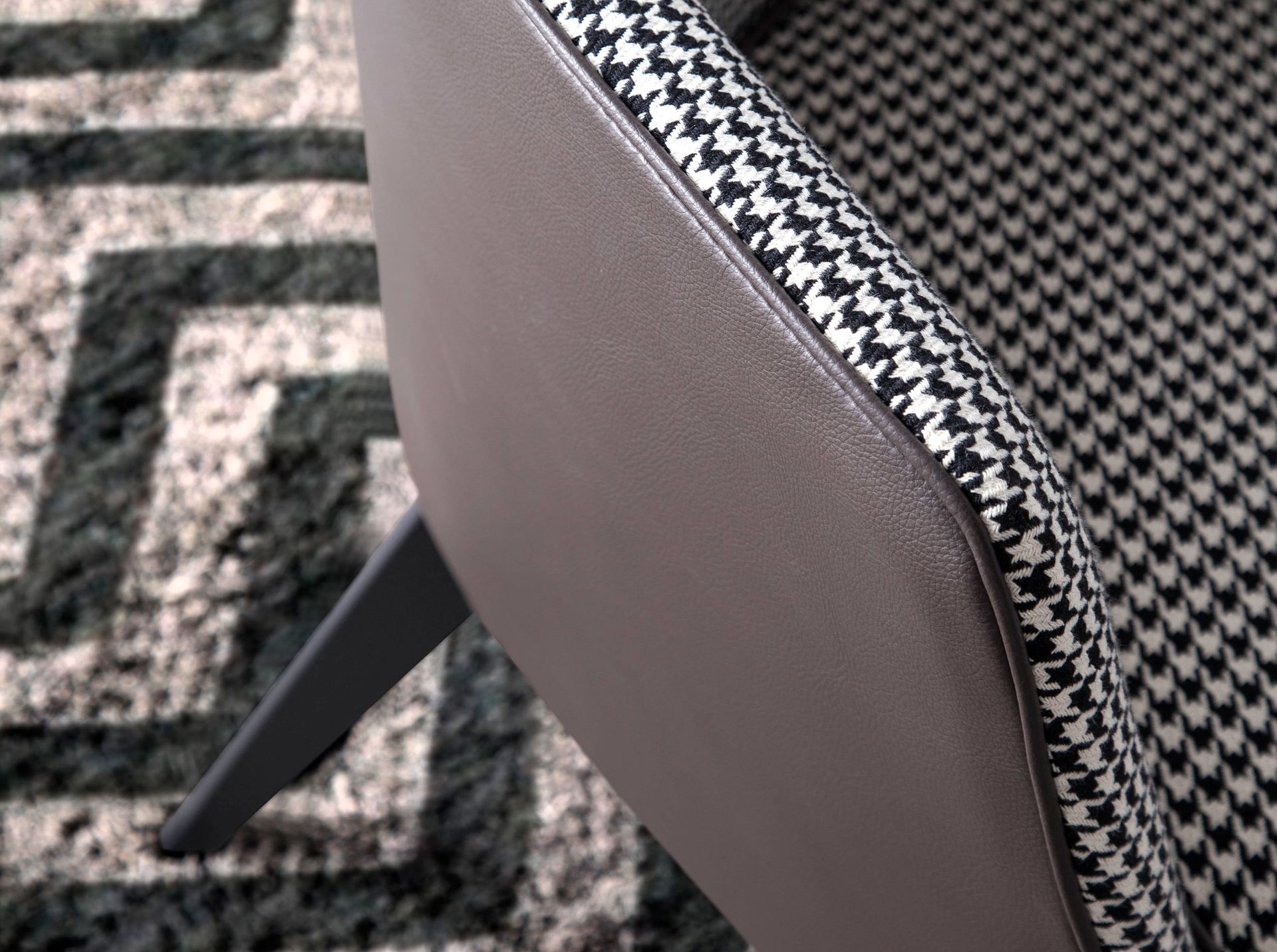 Armchair Faux Leather Brown