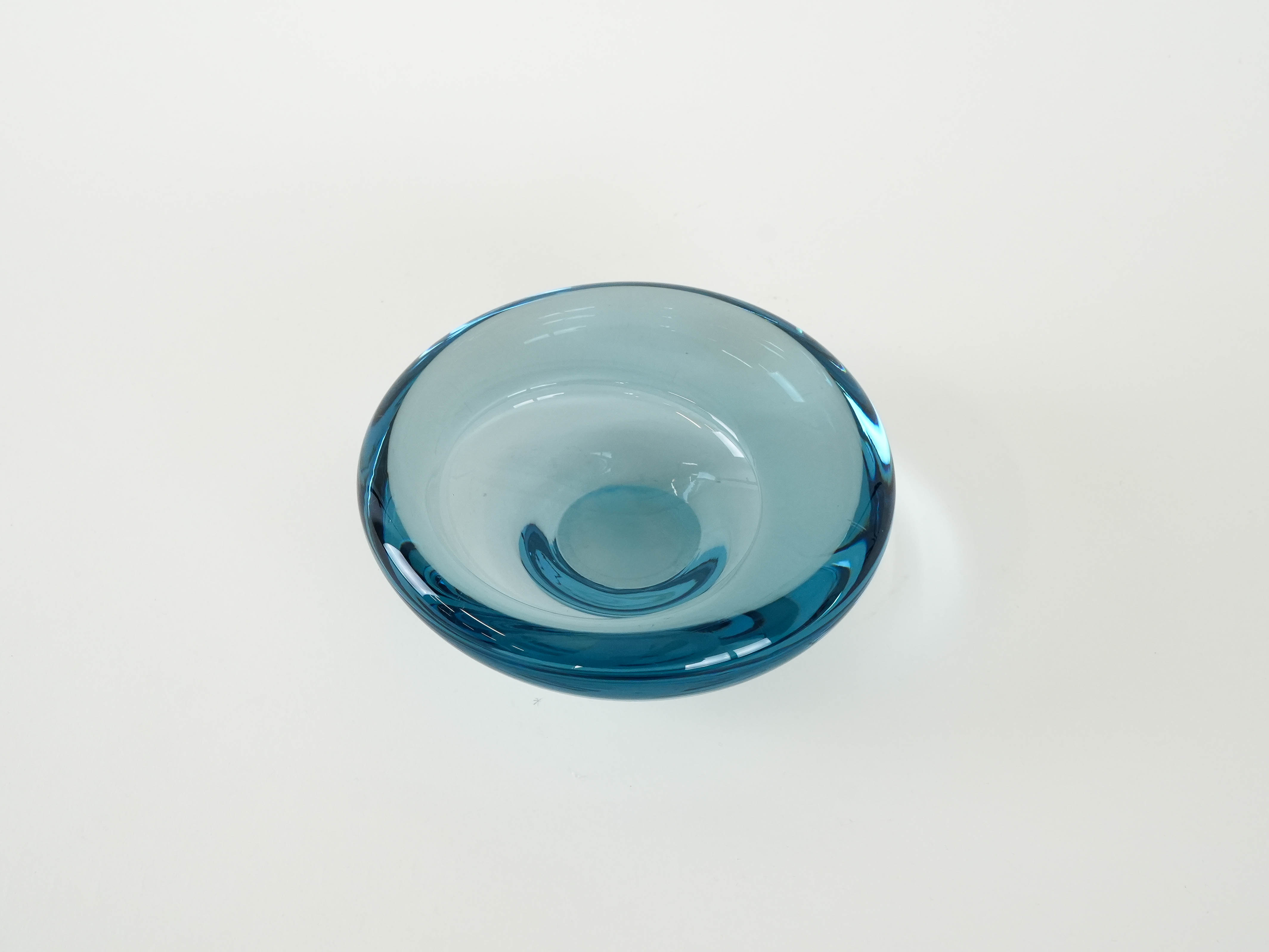 Glasplatte Blau 1960er Jahre