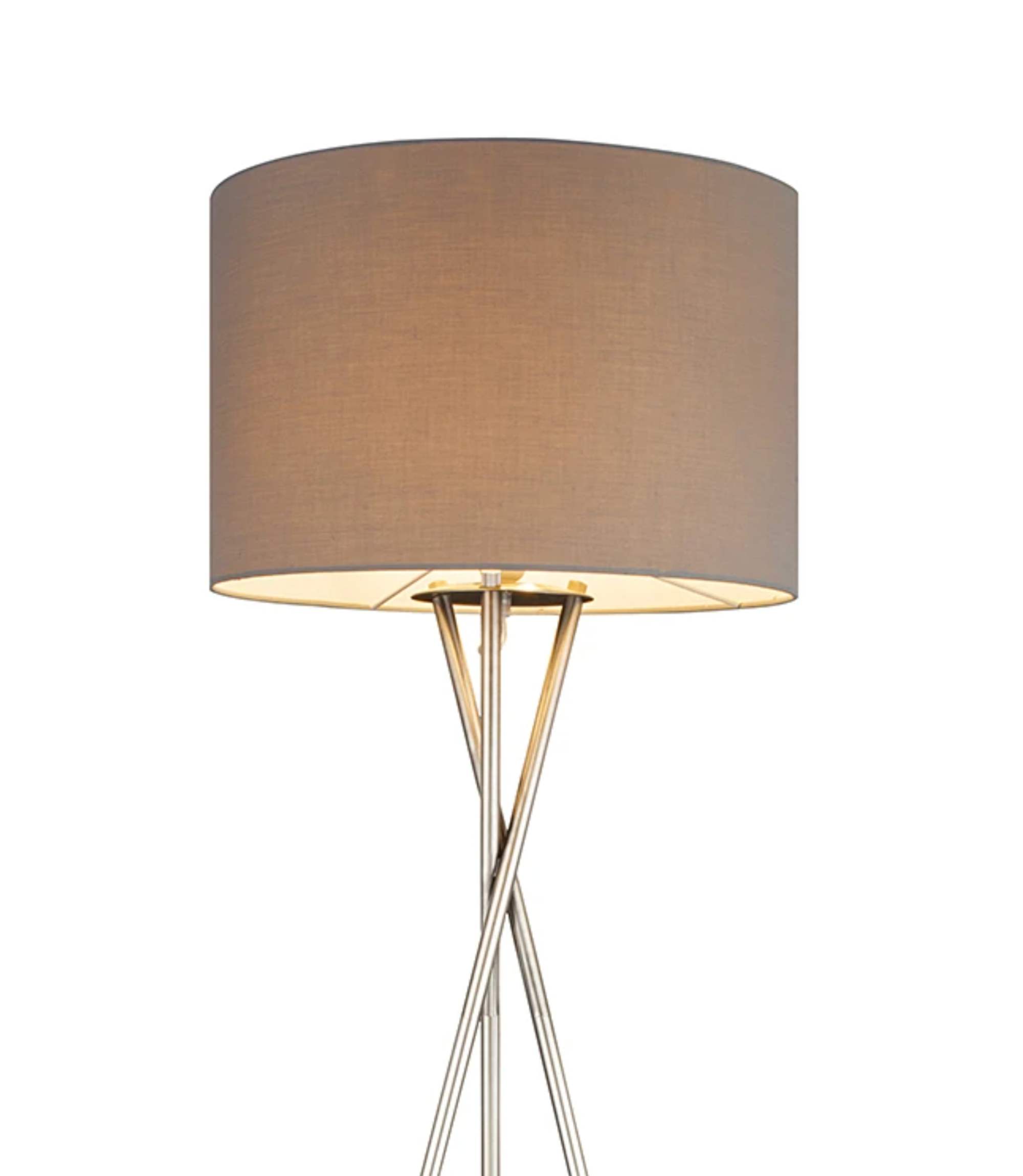 Stehlampe 1-flammig Metall Lichtgrau