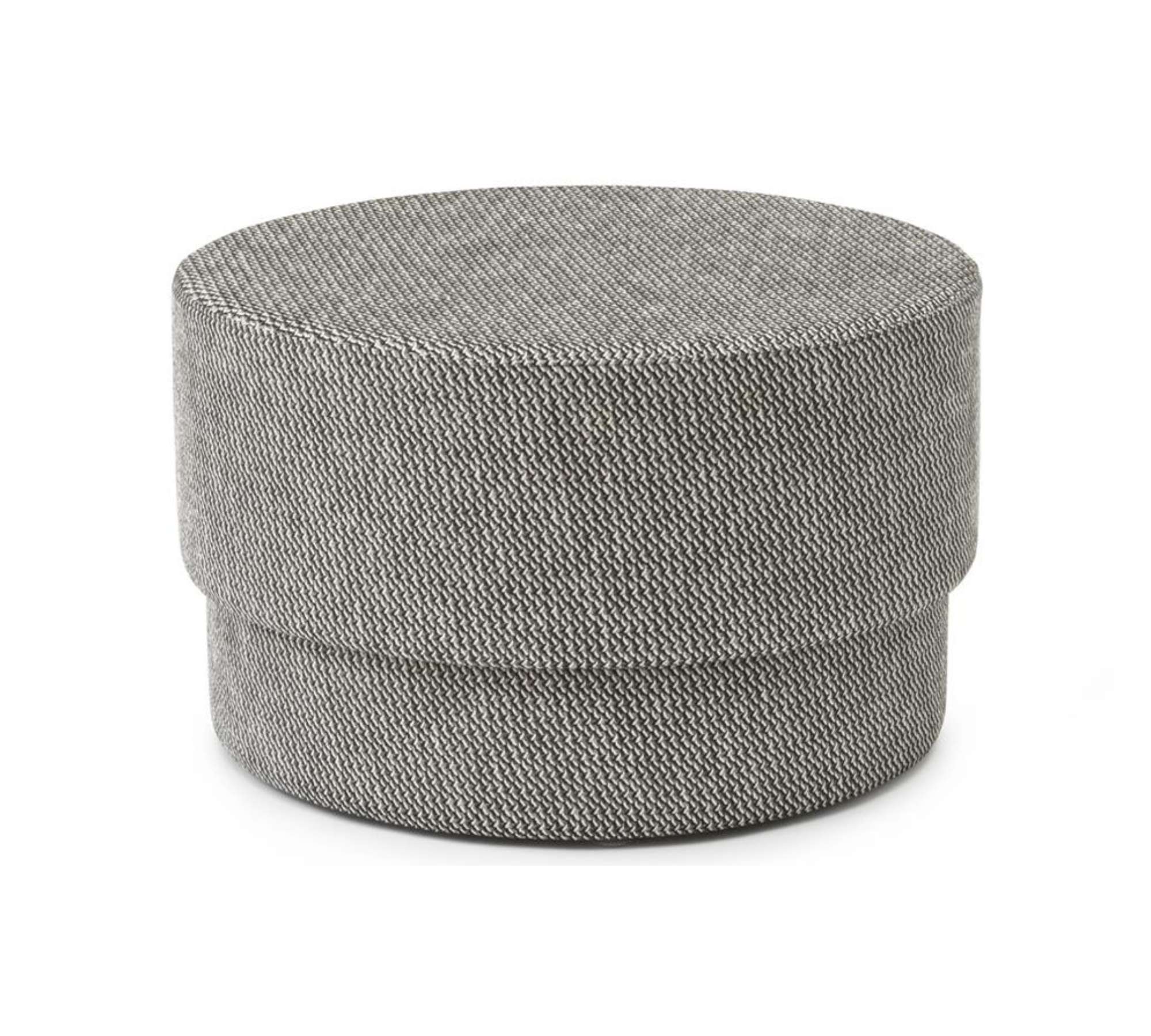 Silo Pouf Holz Textil Schwarz