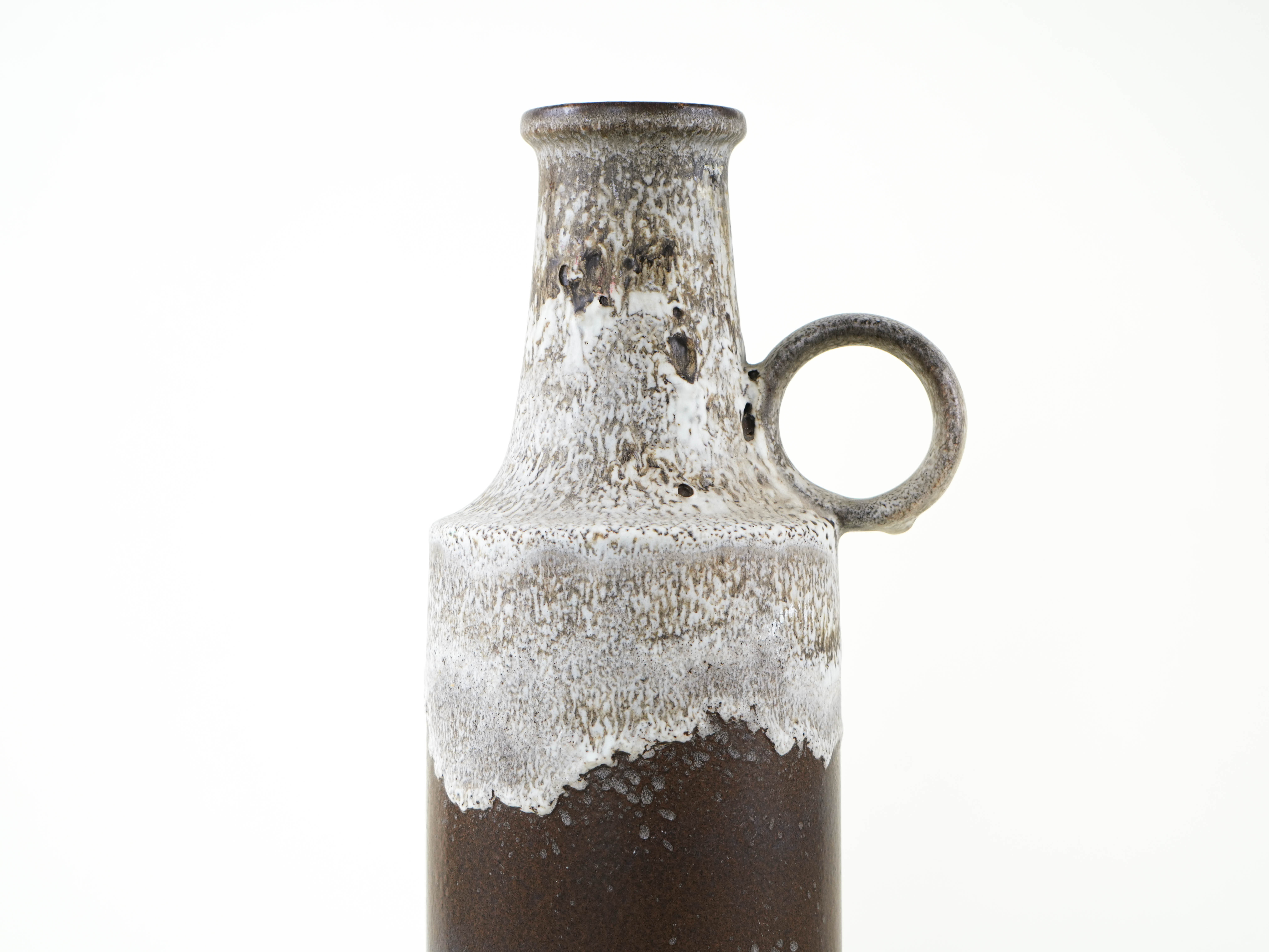 Keramikvase mit Henkel 1960er Jahre