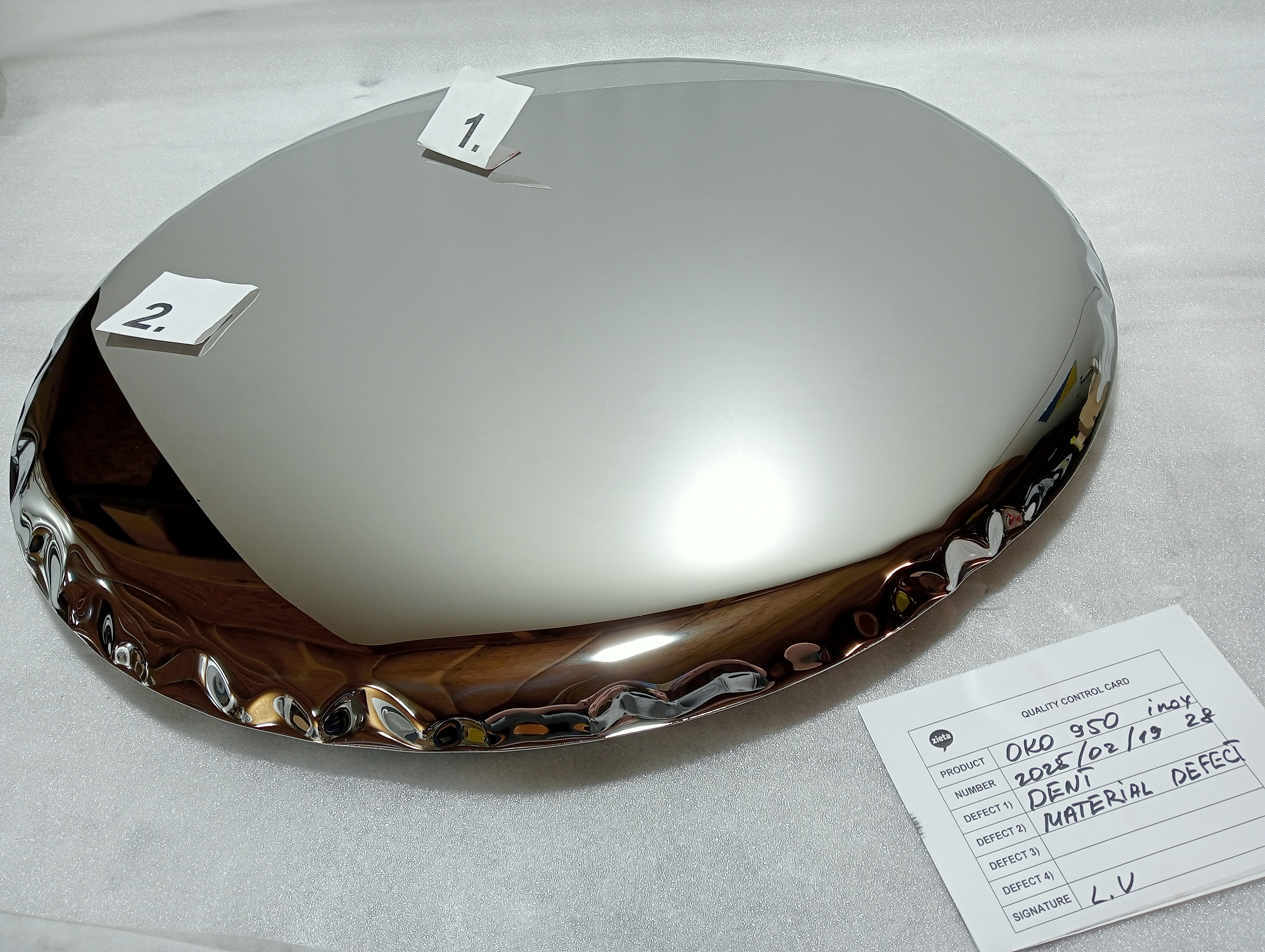 OKO Specchio 950 Inox Lucidato Acciaio inox Argento