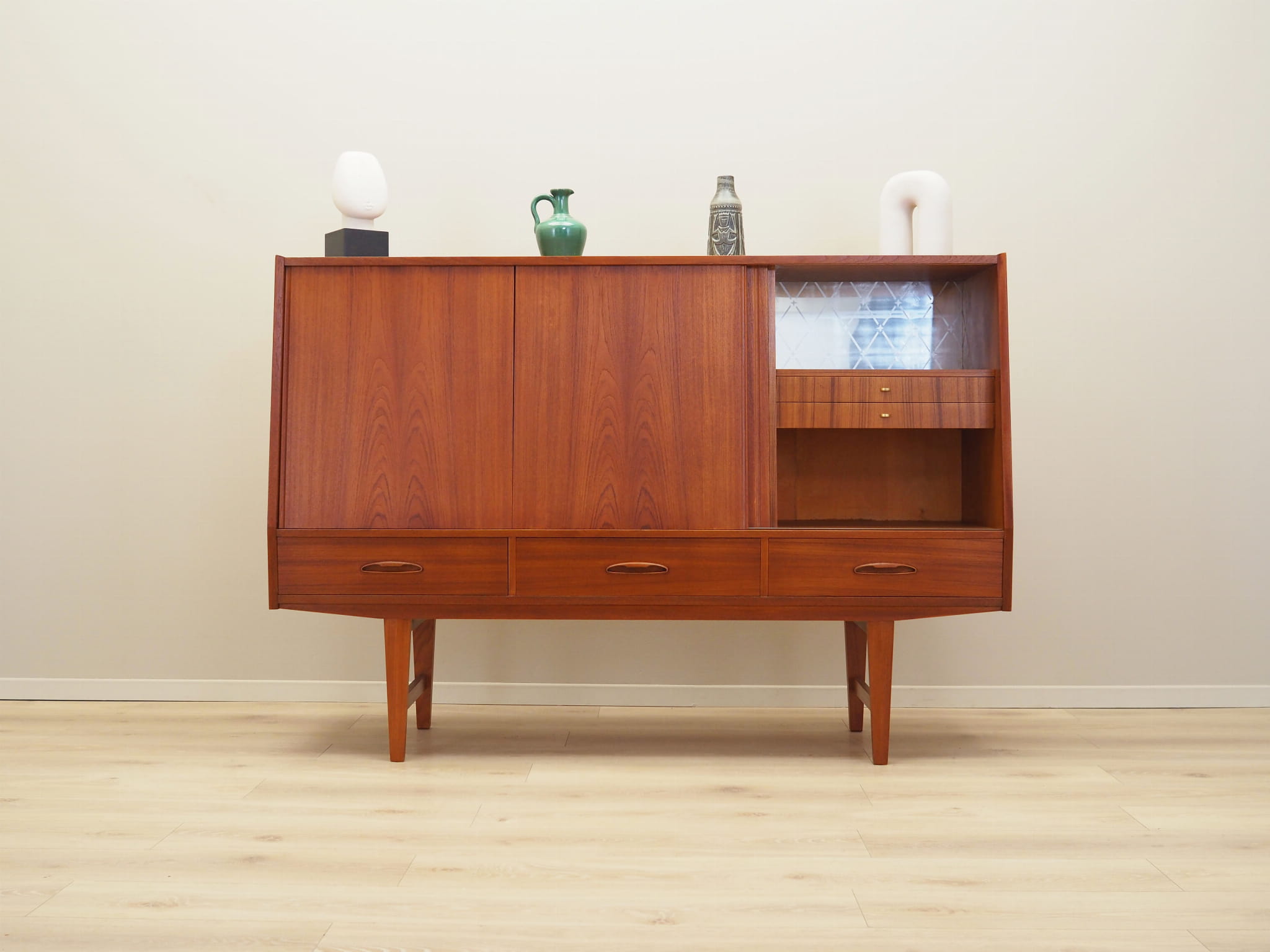 Vintage Sideboard Teakholz Braun 1960er Jahre