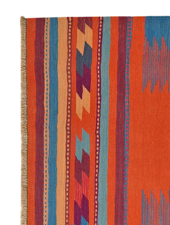 Kilim Gashgai Teppich Orange