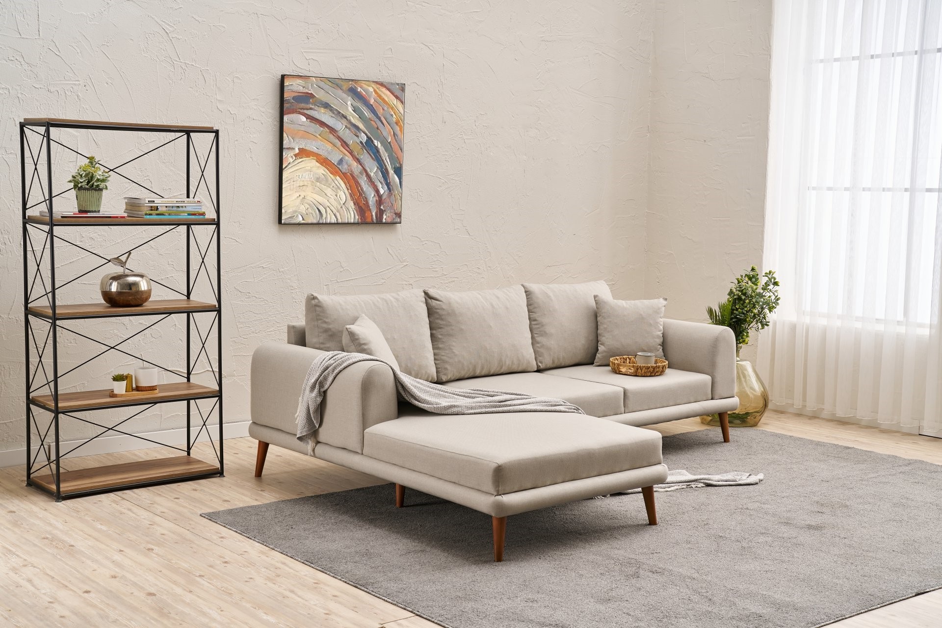 Seren Sofa Récamiere Links Creme