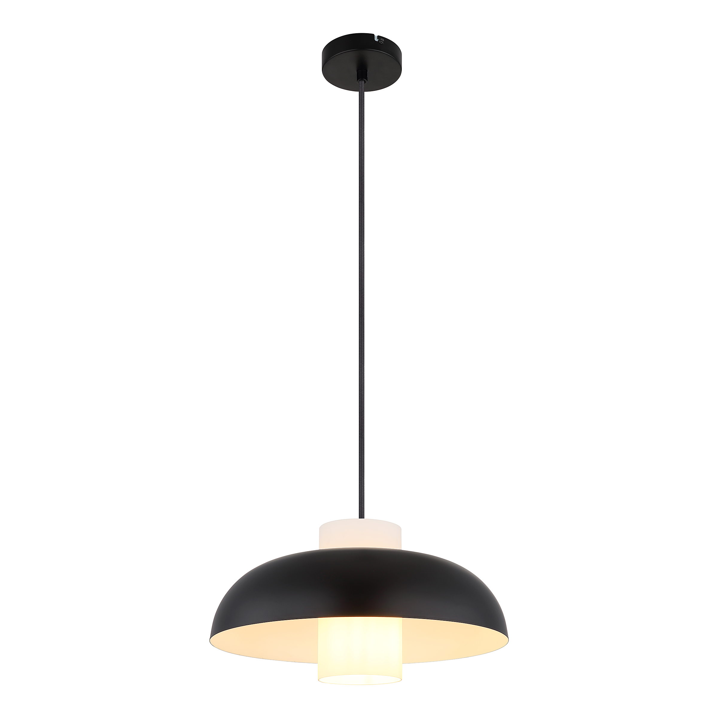 Lowe Pendant Light Iron 1-Light Black