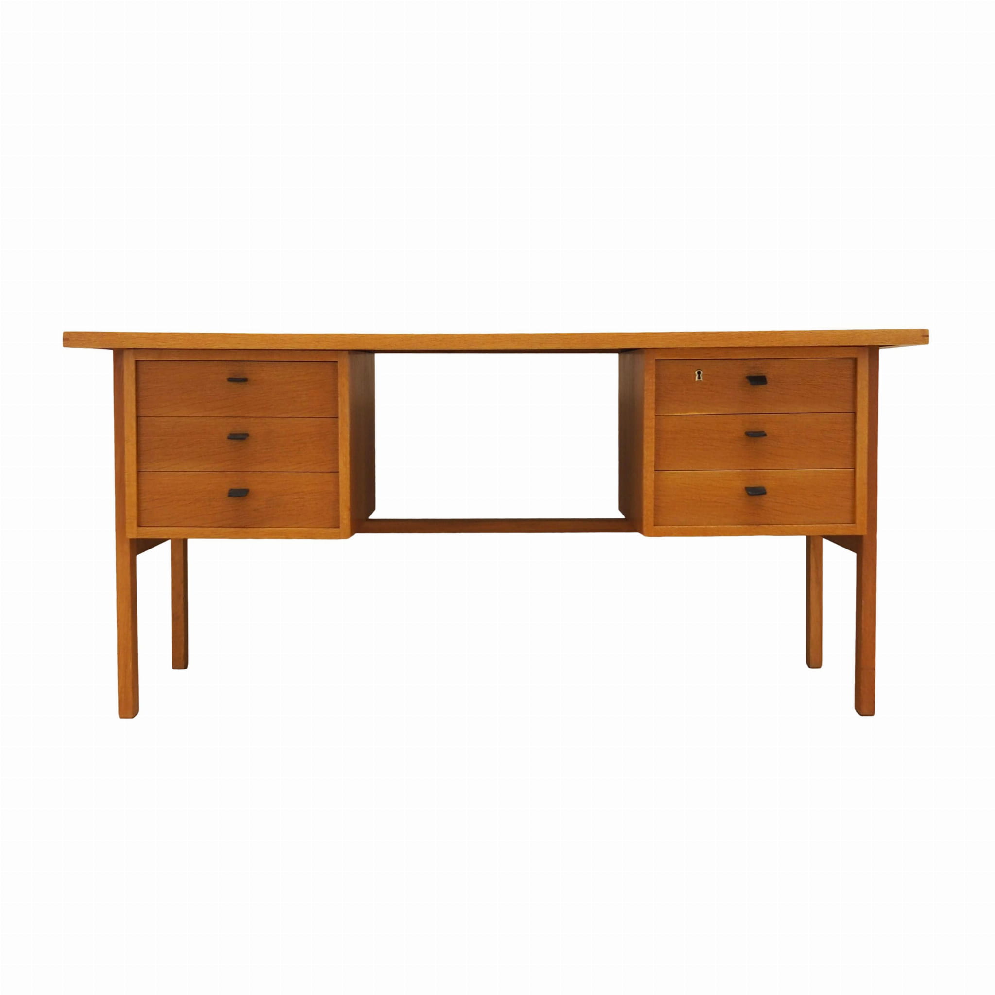Vintage Desk Ash Wood Brown 1960s