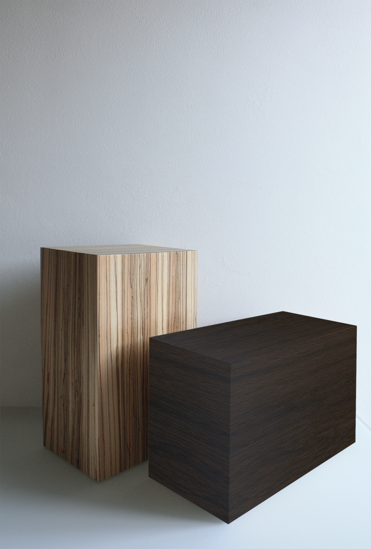 Beistelltisch Wengé-Holz Braun