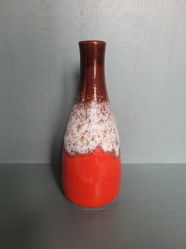 Vintage Vase Keramik Mehrfarbig 